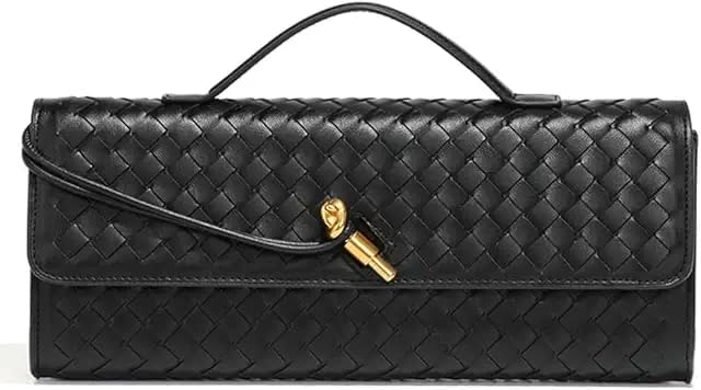 Upbull العصرية المنسوجة مساء مخلب المحافظ النساء تحت الإبط حقيبة يد لطيف الحقائب Crossbody محفظة محفظة من جلد PU