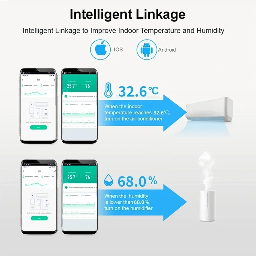 جهاز تحكم uantii smart wifi ir العالمي مع مستشعر درجة ا - الصورة 5