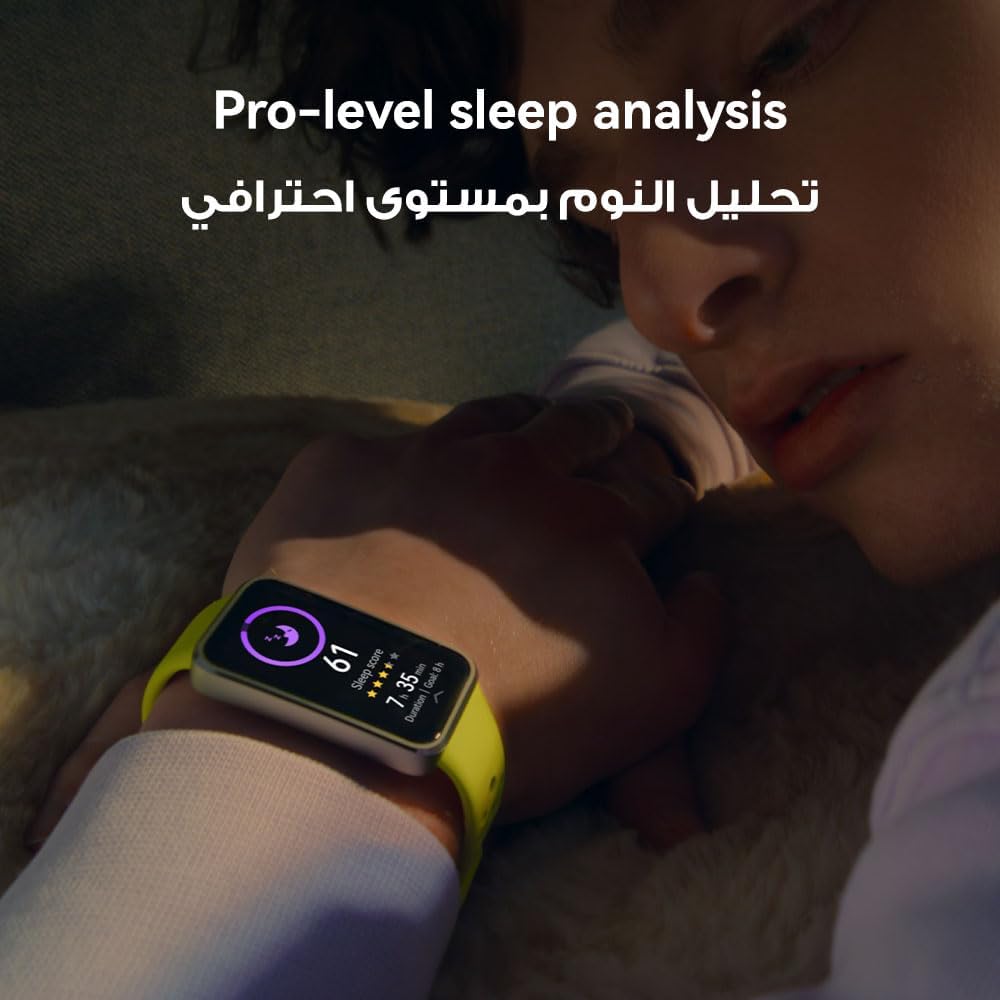 ساعة هواوي باند 10 الذكية مع مراقبة اللياقة البدنية المدعومة بالذكاء الاصطناعي، تحليل النوم الاحترافي، مساعد الرفاهية العاطفية، تصميم معدني مبسط، شحن سريع، iOS وأندرويد، أخضر - الصورة 4