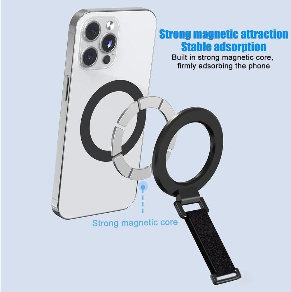 لمقبض هاتف Magsafe مع حزام الإصبع، حامل حلقي مغناطيسي لهاتف iPhone، مقبض هاتف مغناطيسي قابل للإزالة - الصورة 6