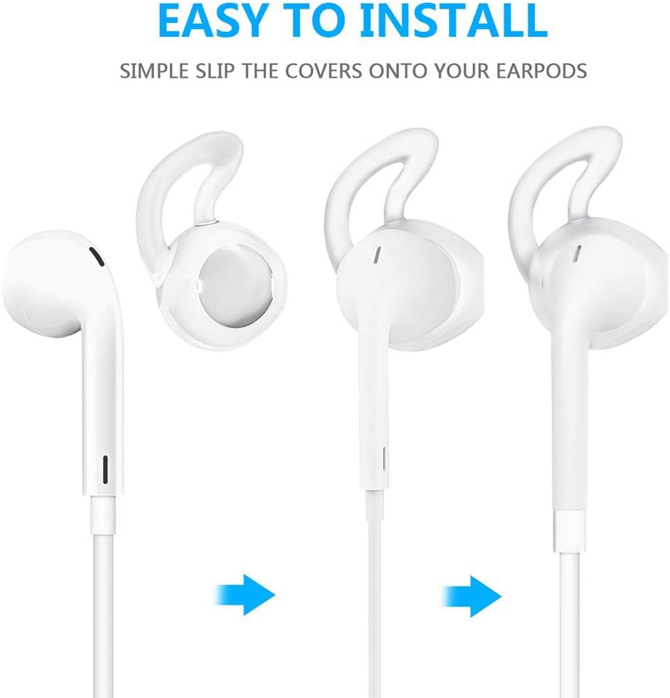 4 أزواج من أطراف الأذن المصنوعة من السيليكون لأجهزة AirPods 1/2، سماعات أذن جل مضادة للانزلاق/السقوط، أطراف إكسسوارات واقية، ناعمة ومريحة لهاتف iPhone 6S/6 Plus/5S/5C/5 - الصورة 6