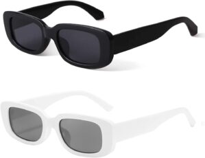 Joyzzz Retro Rectangle Glasses Wome...