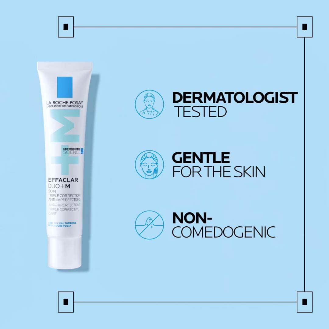 كريم علاج حب الشباب La Roche-Posay Effaclar Duo+M للبشرة الدهنية والحساسة والمعرضة لحب الشباب؛ يصحح الرؤوس السوداء والعيوب وعلامات ما بعد حب الشباب وعلاج البقع للعناية بالبشرة 40 مل - الصورة 10