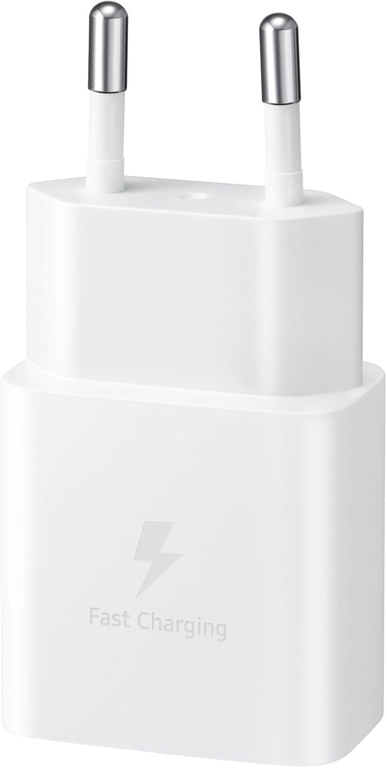 محول طاقة Samsung Samsung USB C بقوة 25 وات وشحن أصلي فائق السرعة بدون كابل أبيض - الصورة 2