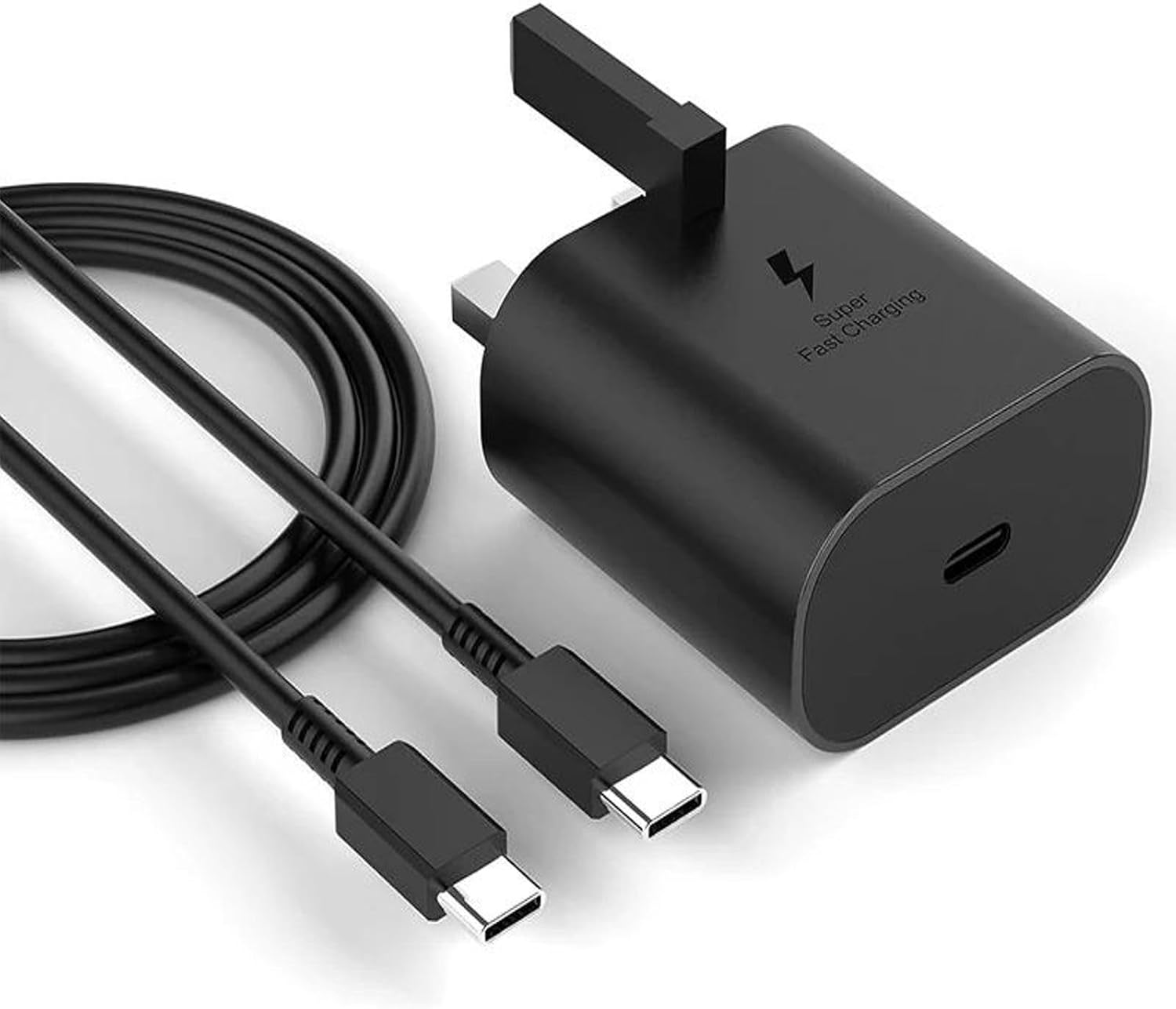 شاحن سريع usb c بقدرة 25 وات مع كابل من النوع c 2