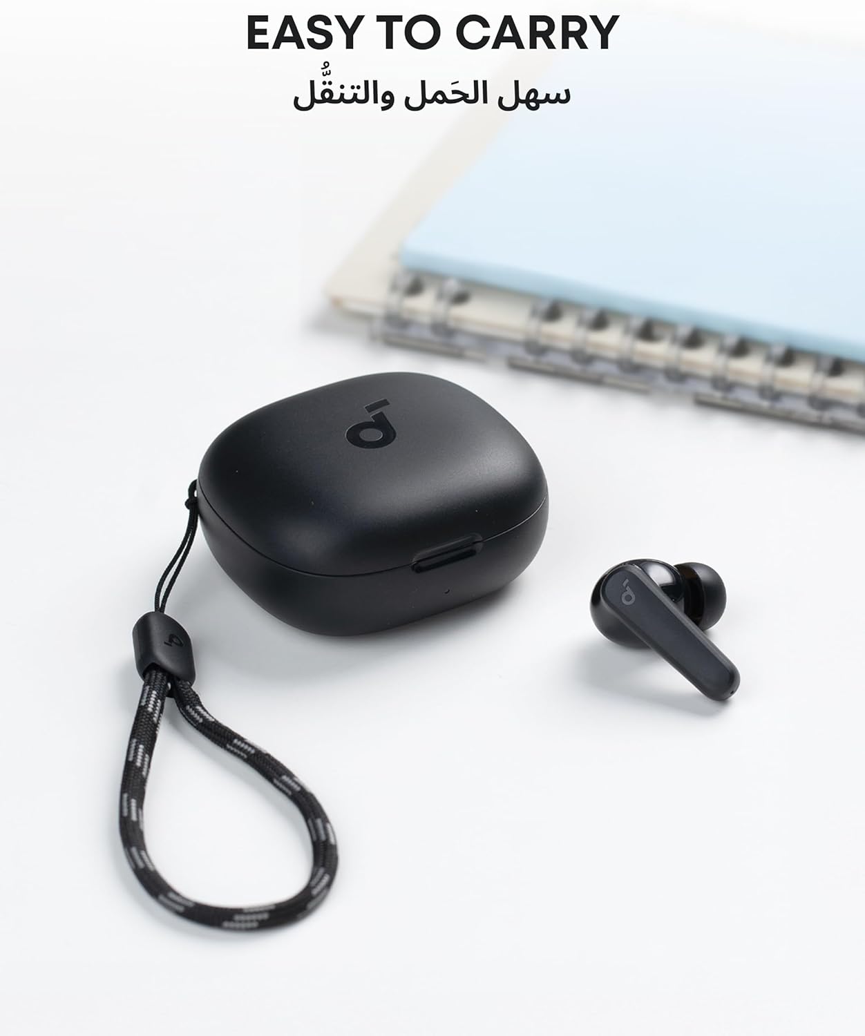 سماعات أذن Soundcore من Anker R50i True Wireless، مشغلات 10 مم مع صوت جهير كبير، بلوتوث 5.3، وقت تشغيل طويل 30 ساعة، مقاومة للماء، 2 ميكروفون للمكالمات الواضحة بالذكاء الاصطناعي، 22 مُعادل مُسبق الإعداد، التخصيص عبر التطبيق (أسود) - الصورة 6