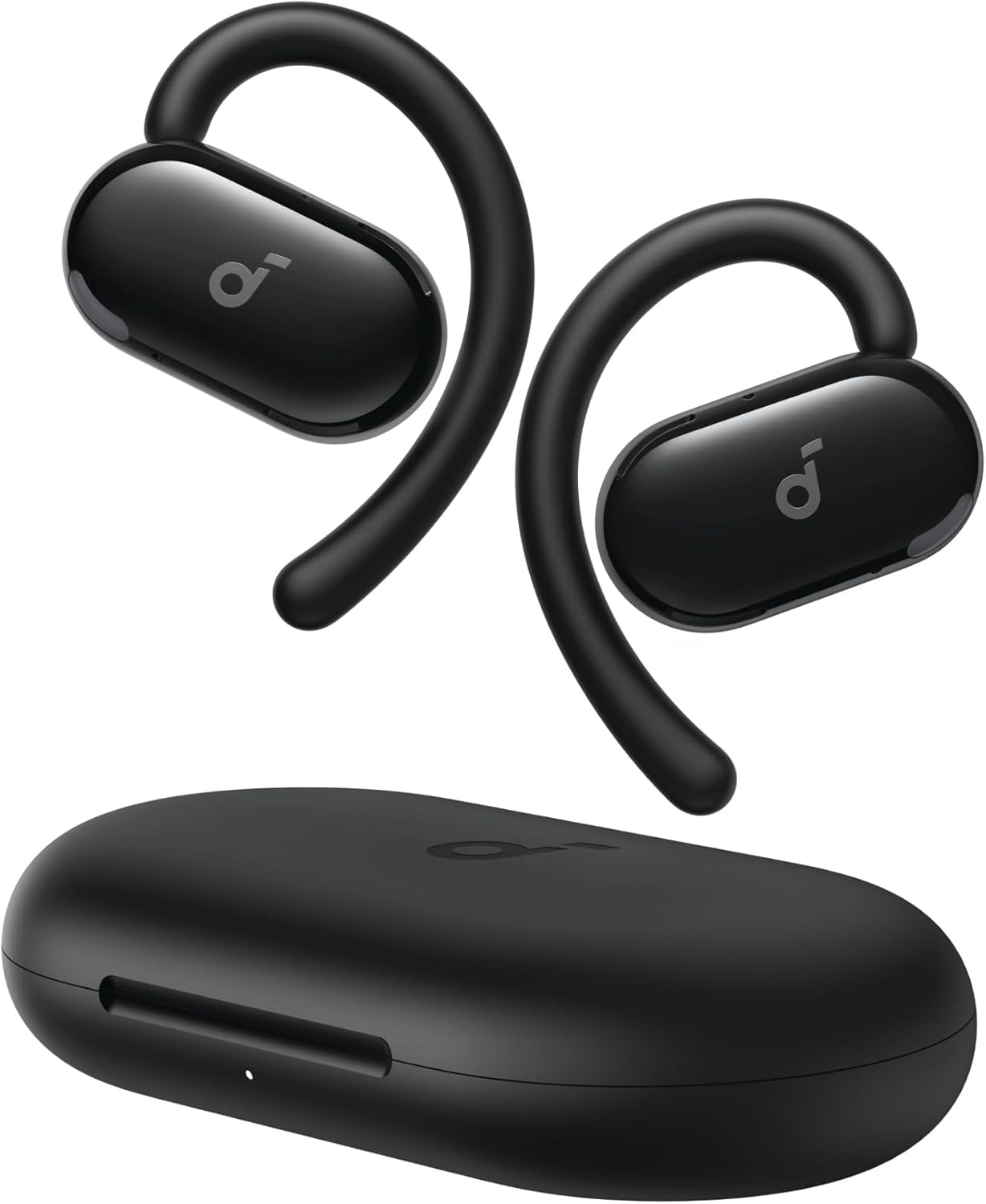 سماعات ساوند كور V20i من أنكر مفتوحة الأذن، خطافات أذن قابلة للتعديل، راحة فائقة، ملاءمة مريحة، صوت جهير عميق، مكالمات واضحة، IP55، أضواء LED، وقت تشغيل 36 ساعة، سماعات أذن بلوتوث 5.4، اتصال متعدد النقاط