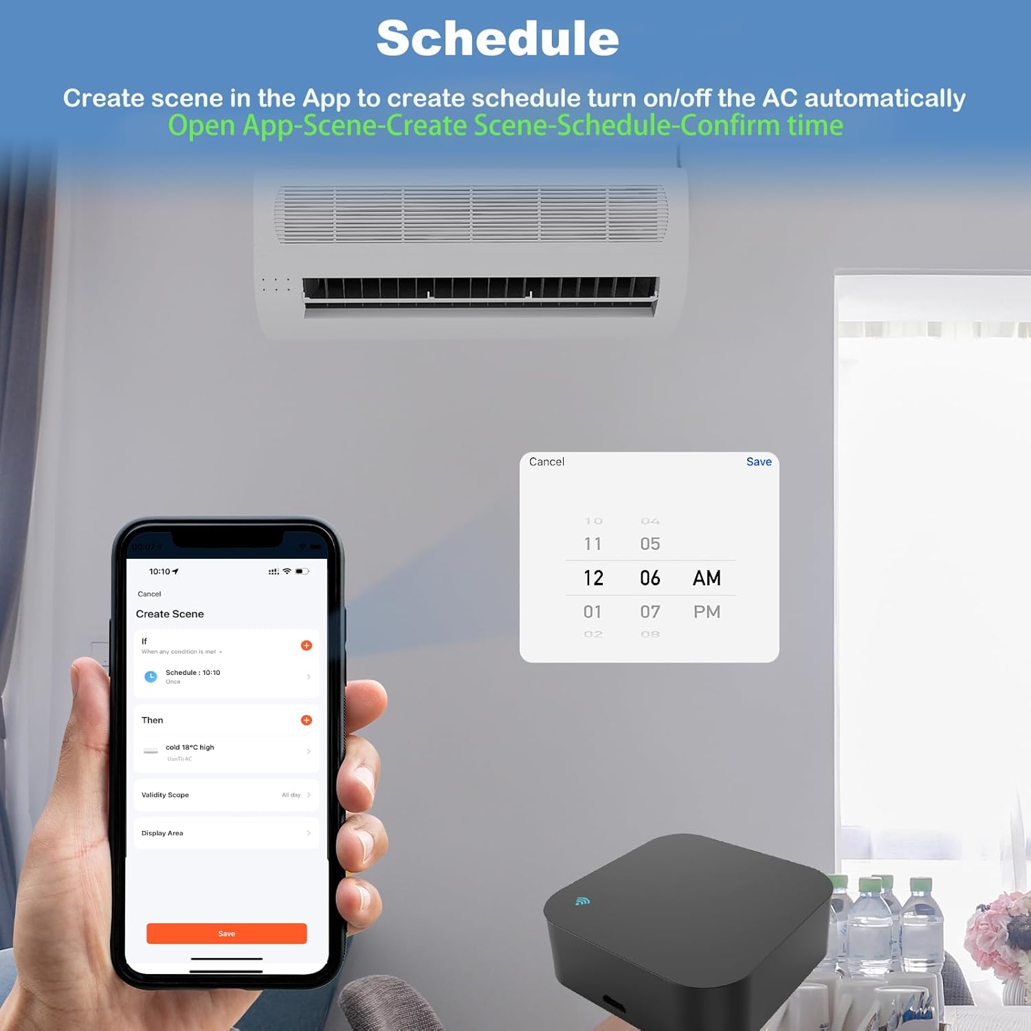 جهاز تحكم uantii smart wifi ir العالمي مع مستشعر درجة ا - الصورة 3