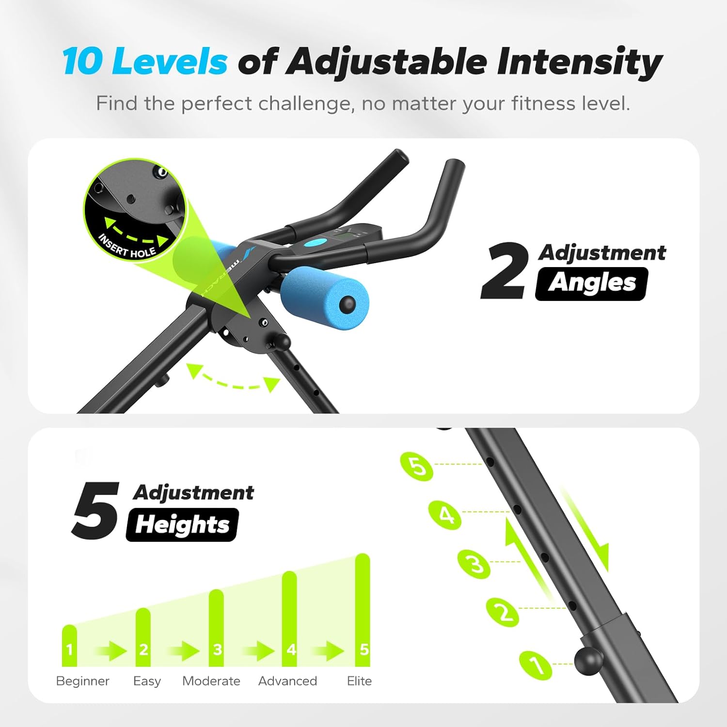 MERACH Ab Machine تمرين ومعدات اللياقة البدنية الغزال الطائر, جهاز رياضي Elliptical Ab Workout Home Gym اوبتيكال رياضي حماية الركبة جهاز الغزال الطائر الاصلي - الصورة 3