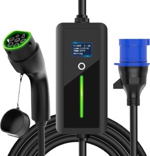 شاحن EV 32Amp Type 2، كابل...