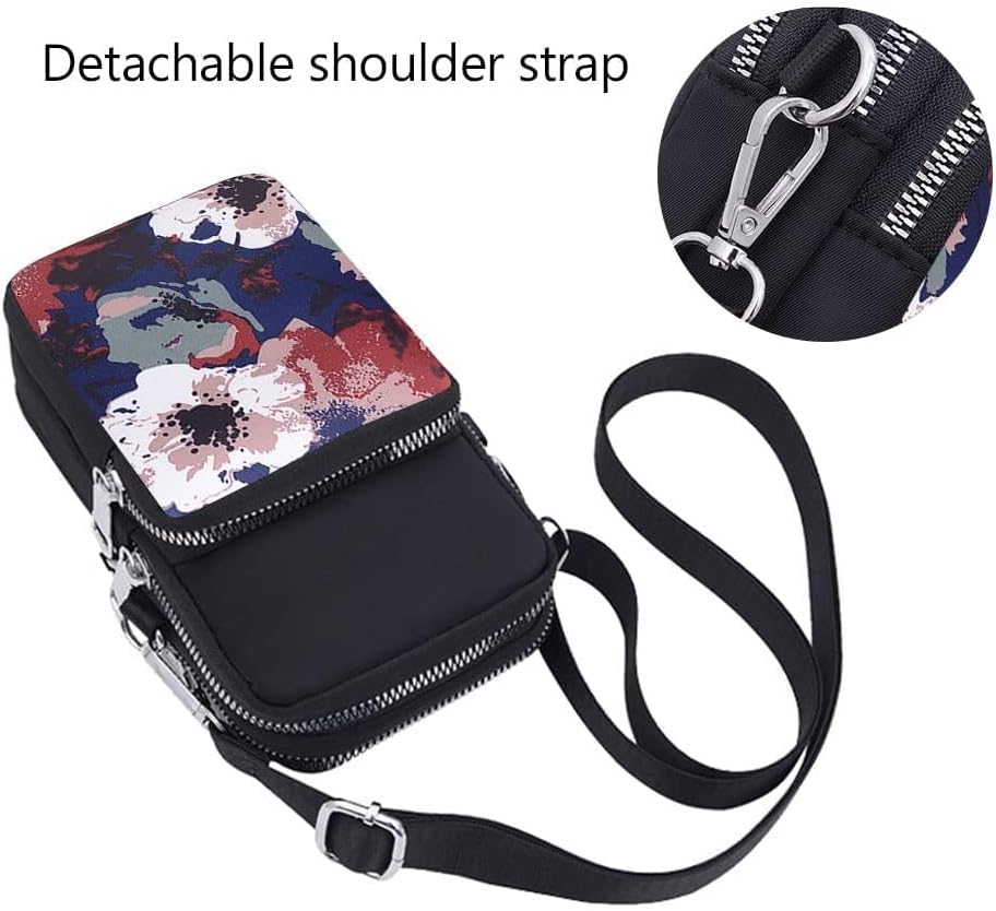 النساء الفتيات السيدات حقائب الهاتف Crossbody محفظة الهاتف المحمول حقيبة كتف صغيرة - الصورة 6