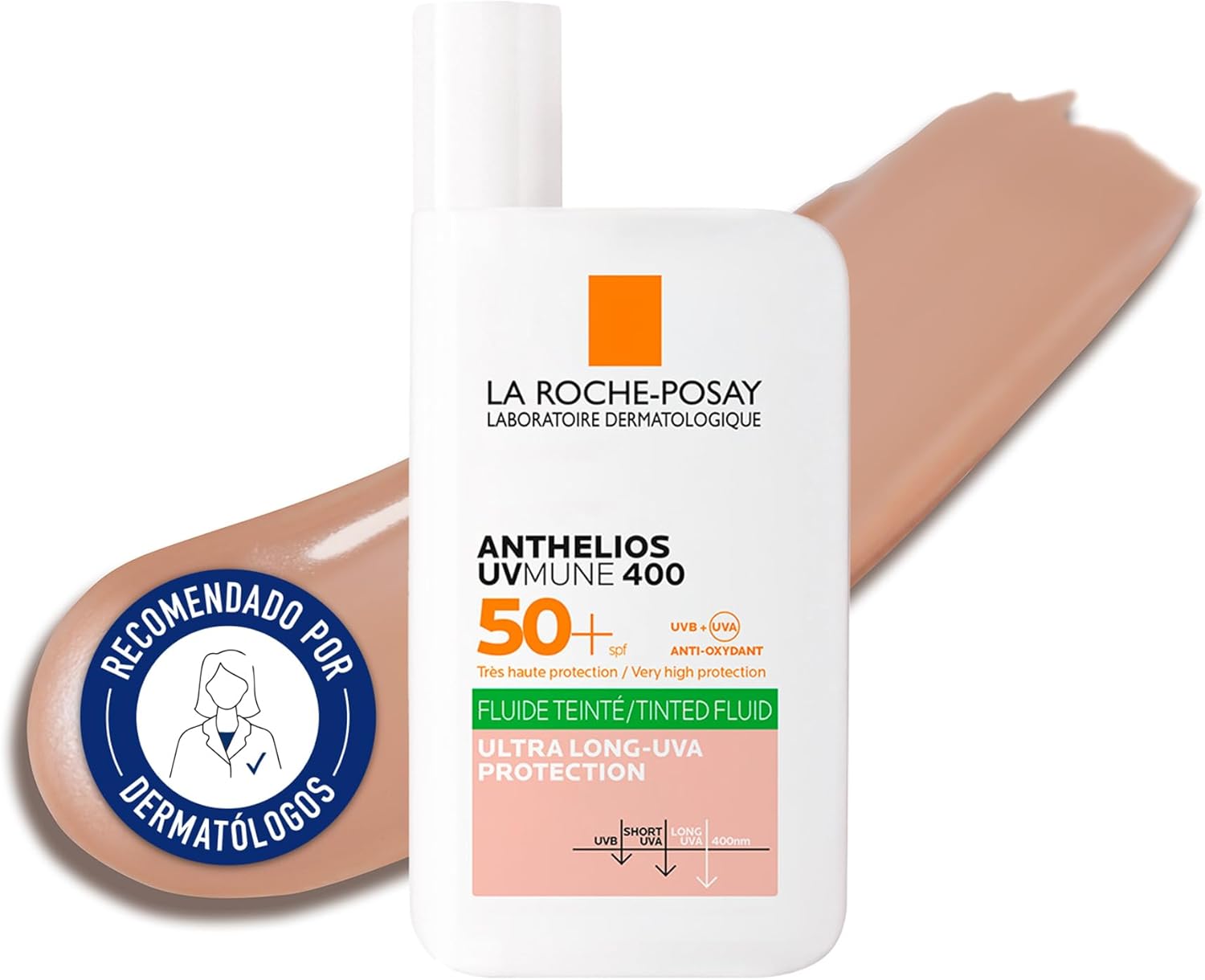 لاروش بوساي أنثيليوس UVMune 400 واقي شمسي غير مرئي ملون SPF50+ 50 مل