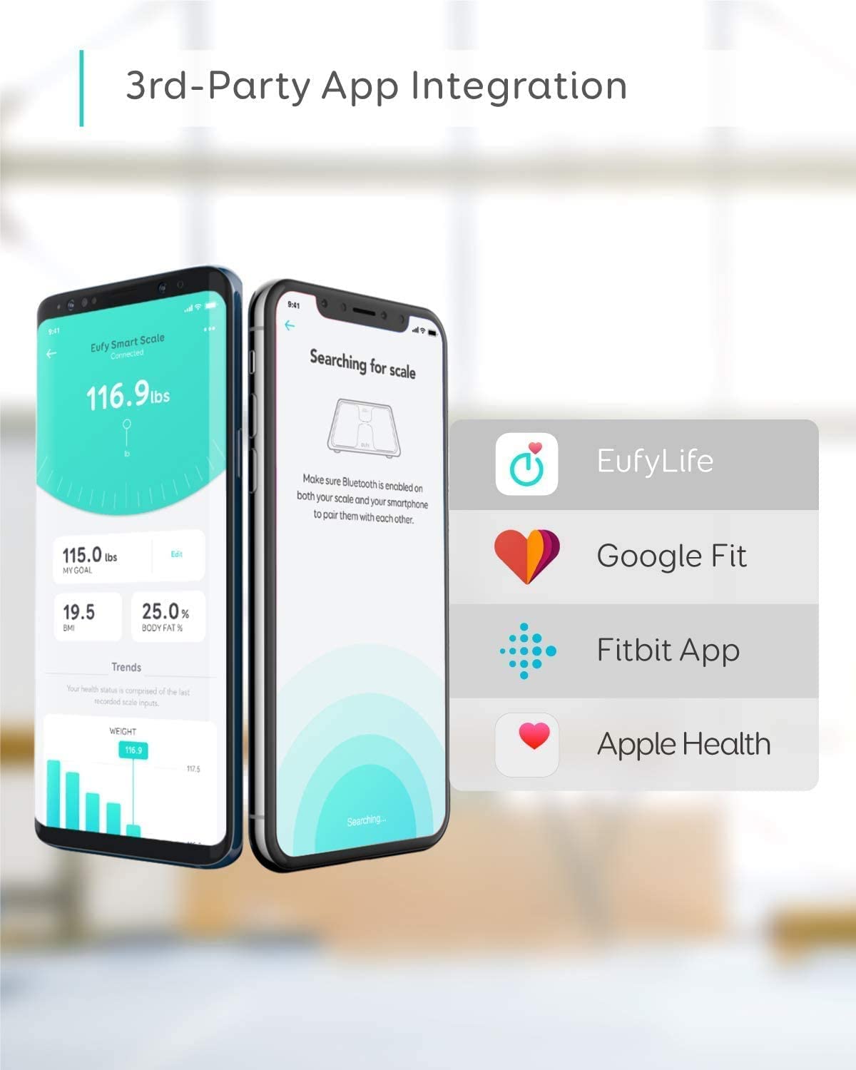مقياس eufy الذكي C1 مع بلوتوث، مقياس دهون الجسم، ميزان حمام رقمي لاسلكي، 12 قياسًا، الوزن/دهون الجسم/مؤشر كتلة الجسم، تحليل تكوين الجسم للياقة البدنية، أسود، رطل/كجم. - الصورة 5