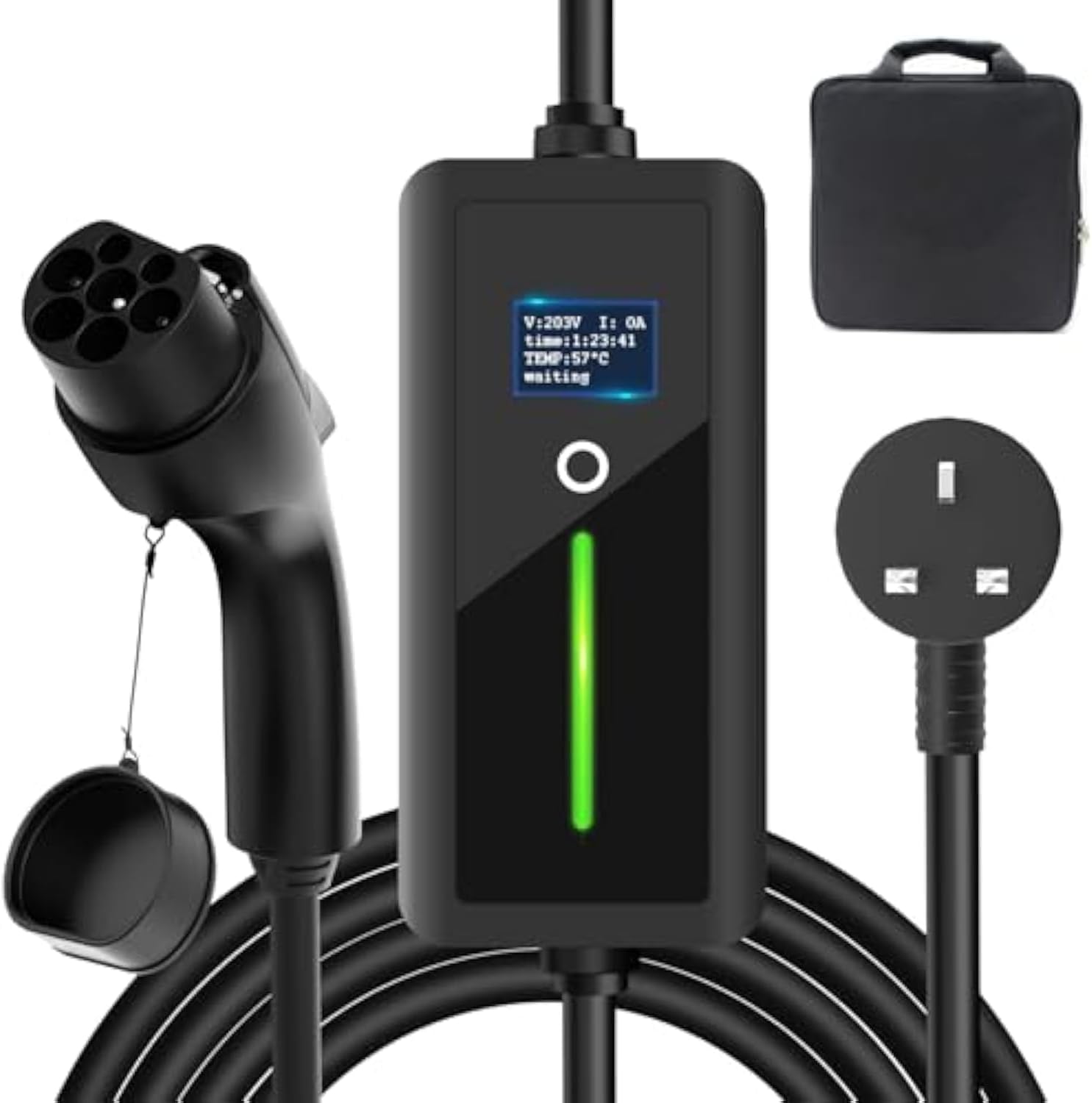 gbt إلى uk 3 pin ev charger، 6 13a شاحن بطارية السيارة gb t قابل ل
