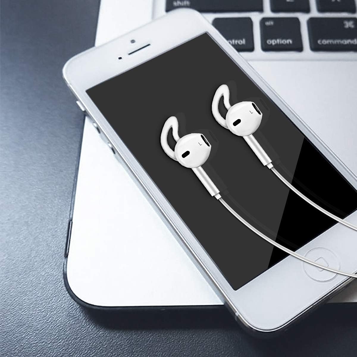 4 أزواج من أطراف الأذن المصنوعة من السيليكون لأجهزة AirPods 1/2، سماعات أذن جل مضادة للانزلاق/السقوط، أطراف إكسسوارات واقية، ناعمة ومريحة لهاتف iPhone 6S/6 Plus/5S/5C/5 - الصورة 7