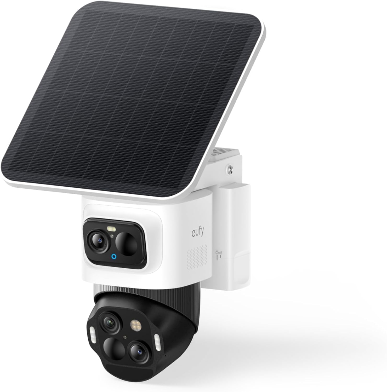 كاميرا مراقبة خارجية يوفي كام S4 لاسلكية بالطاقة الشمسية ثلاثية العدسات دقة 4K تغطية 360 درجة تحريك أفقي وعمودي تتبع تلقائي تكبير هجين حتى 8× رؤية ليلية ملونة متوافقة مع هوم بيس