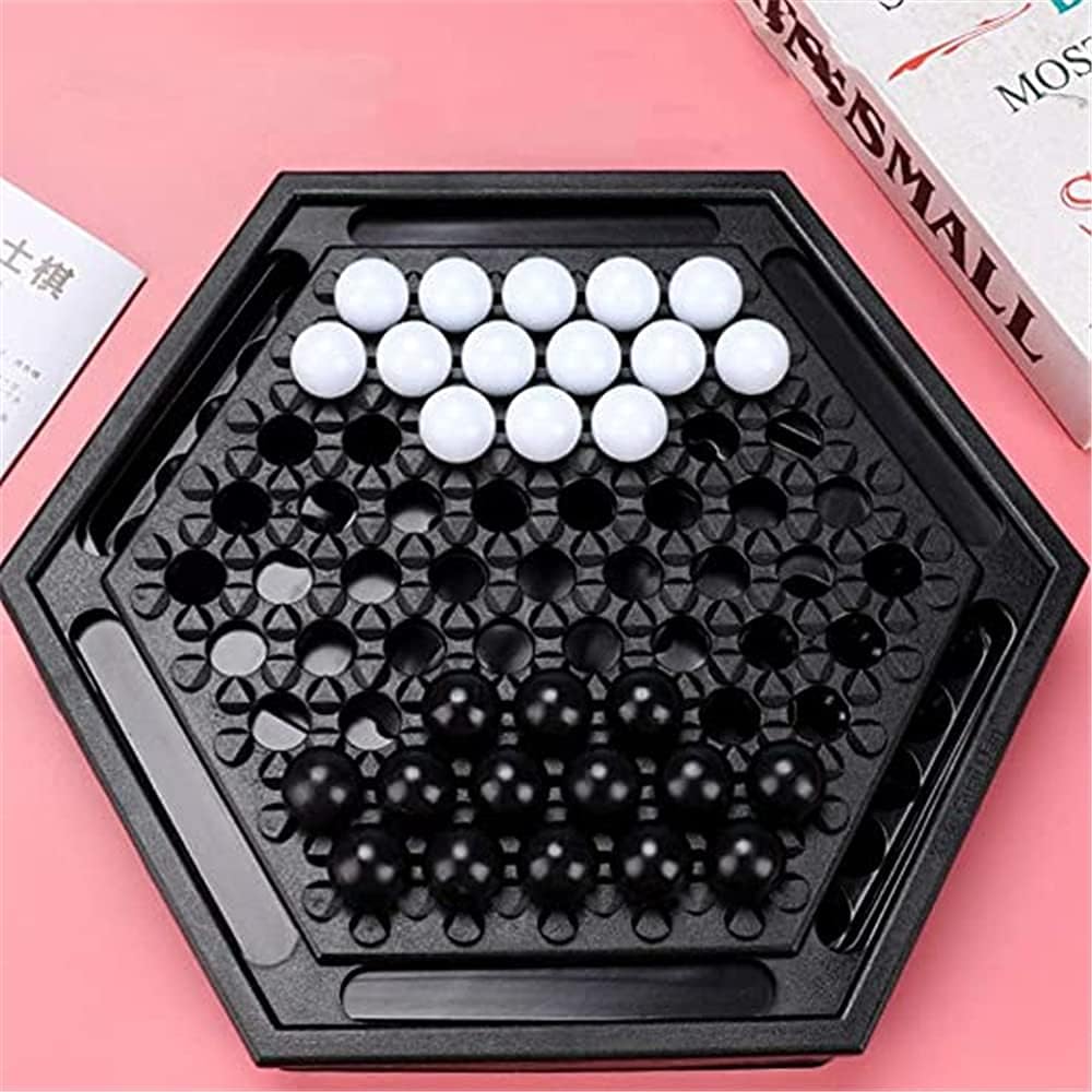 لعبة استراتيجية aputue abalone marble strategy، لوحة سداسية مع 28 - الصورة 6