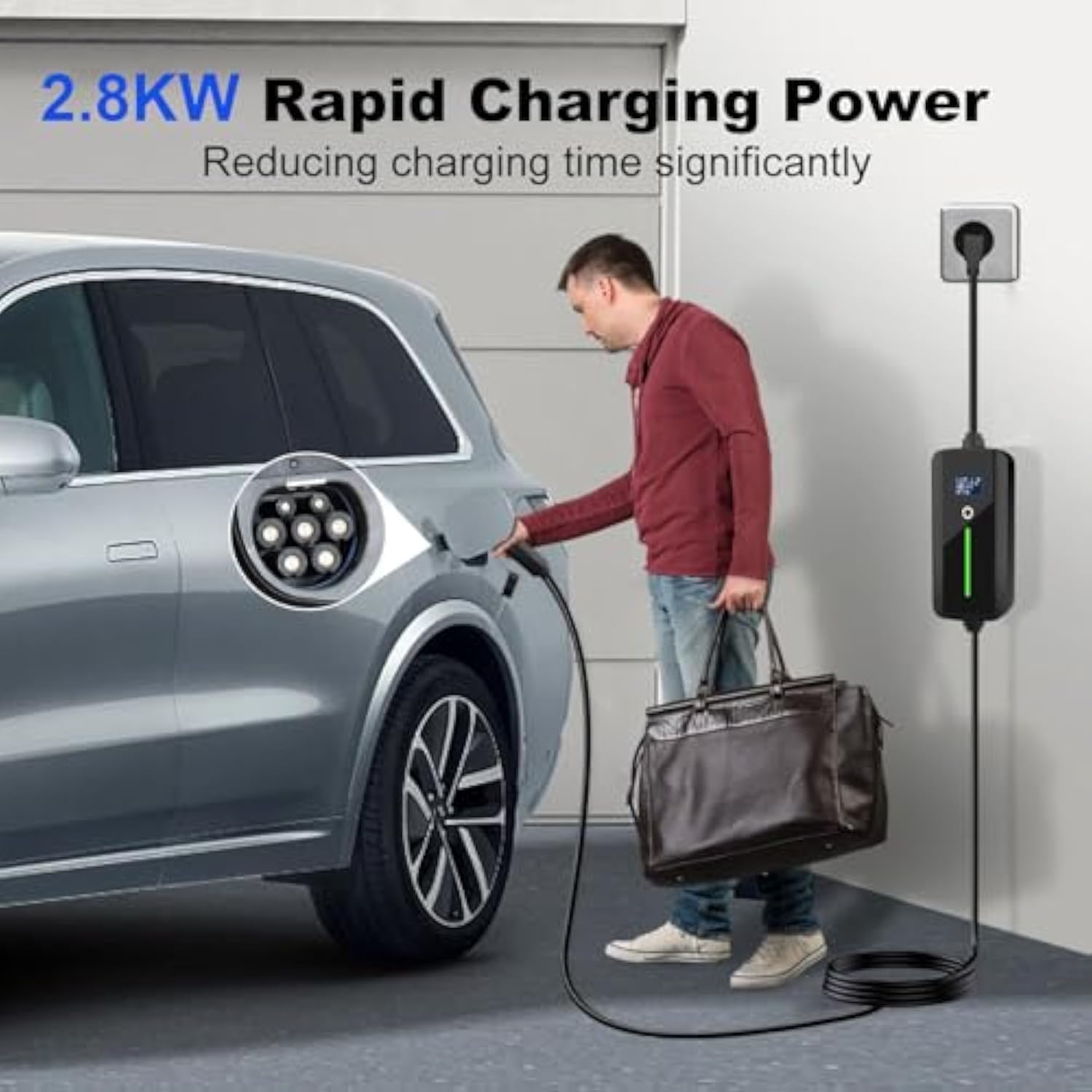 gbt إلى uk 3 pin ev charger، 6 13a شاحن بطارية السيارة gb t قابل ل - الصورة 3