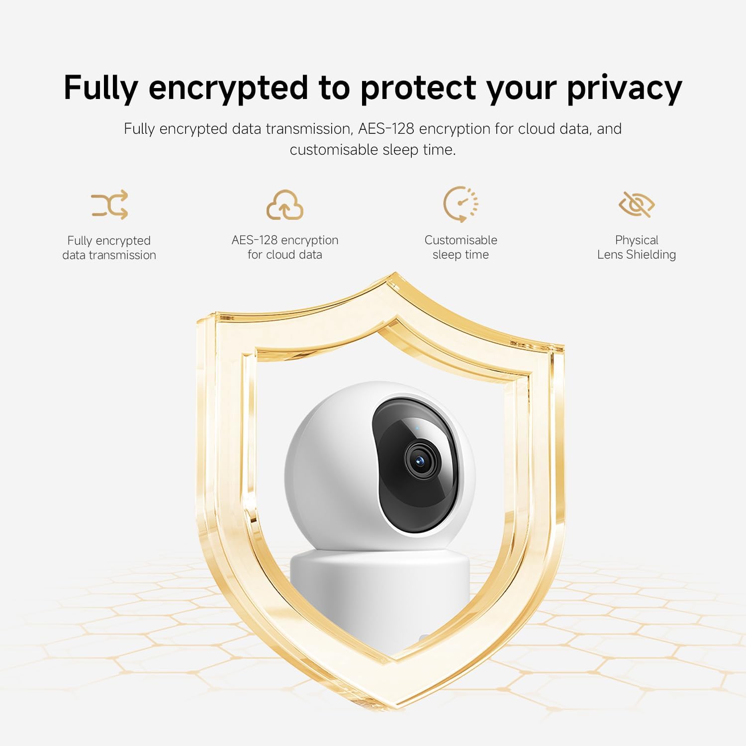 XIAOMI C201 1080p كاميرا داخلية قابلة للإمالة، كاميرا أمان WiFi، عرض 360 درجة، رؤية ليلية ملونة، صوت ثنائي الاتجاه، كاميرات مراقبة للكلاب الأليفة، تعمل مع Alexa وGoogle - الصورة 4
