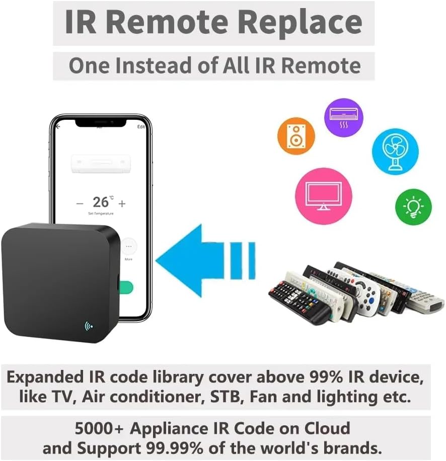 جهاز تحكم uantii smart wifi ir العالمي مع مستشعر درجة ا - الصورة 4