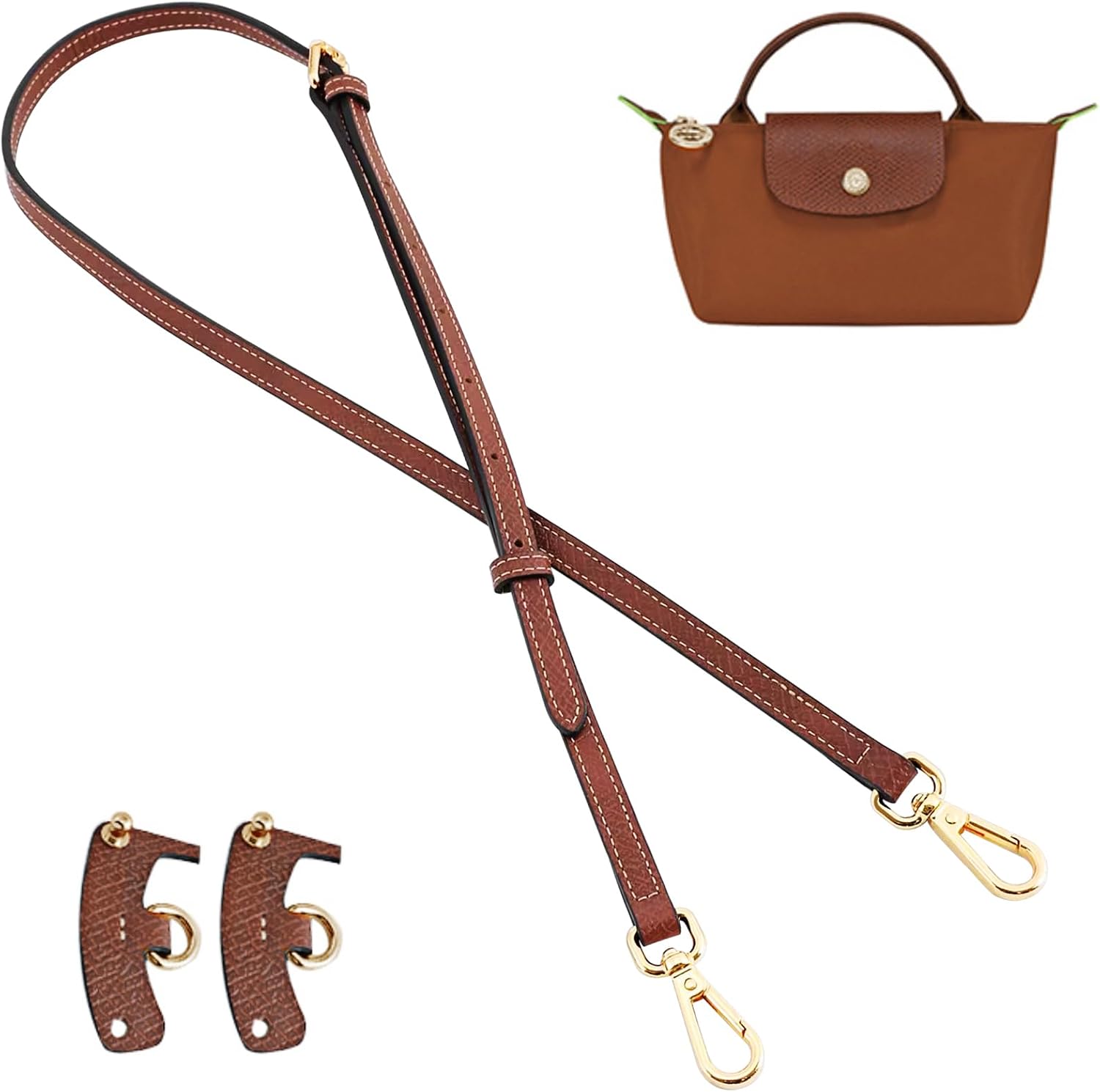 مجموعة تحويل أحزمة الحقائب الجلدية من Jiesinlov لحقيبة Longchamp Le Pliage الصغيرة، حزام المحفظة بديل قابل للتعديل