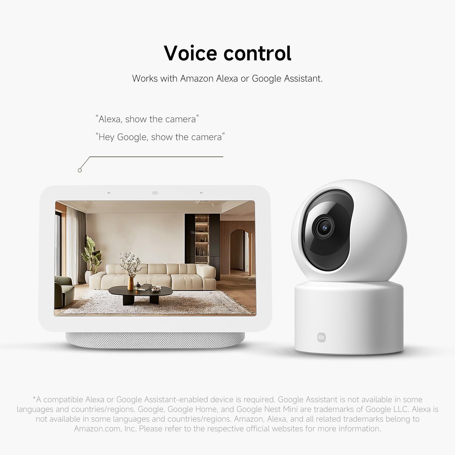 XIAOMI C201 1080p كاميرا داخلية قابلة للإمالة، كاميرا أمان WiFi، عرض 360 درجة، رؤية ليلية ملونة، صوت ثنائي الاتجاه، كاميرات مراقبة للكلاب الأليفة، تعمل مع Alexa وGoogle - الصورة 14