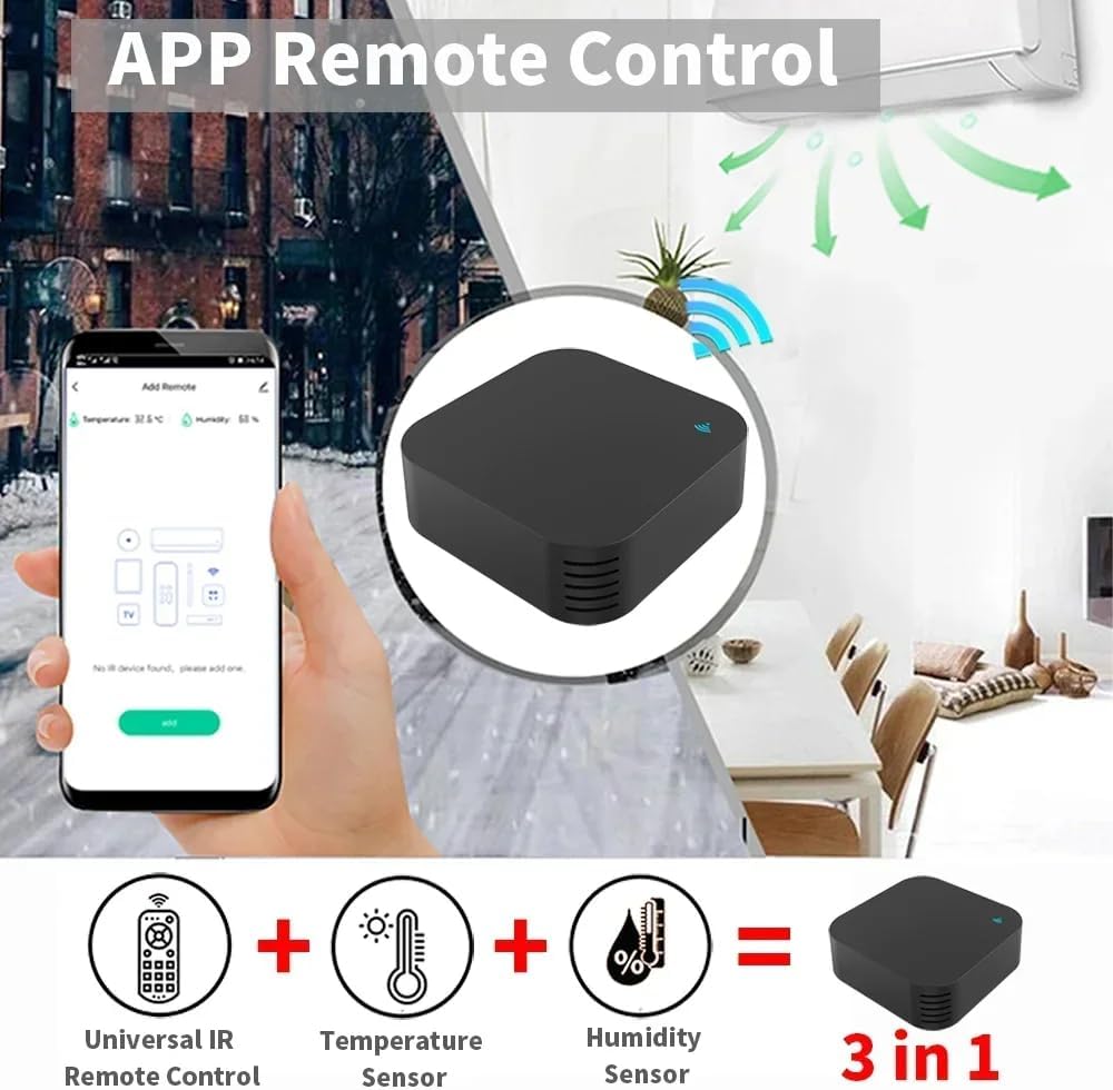 جهاز تحكم uantii smart wifi ir العالمي مع مستشعر درجة ا - الصورة 2