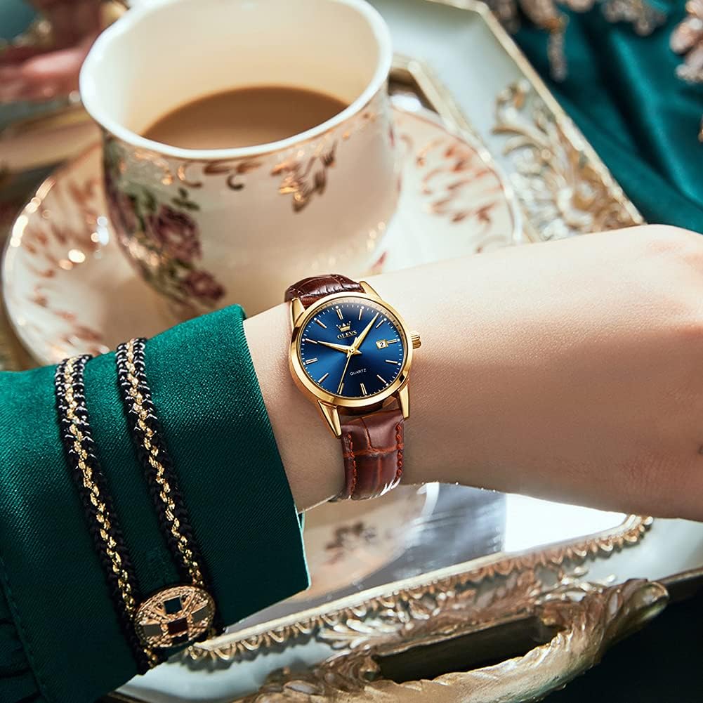 ساعات OLEVS للنساء فستان أرقام رومانية ألماس ستانلس ستيل مقاوم للماء فضي مصمم معدني تاريخ توسيع سوار السيدات ساعة معصم - الصورة 5