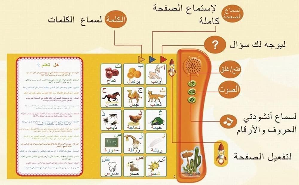 كتاب تعليمي اكس سبرينج، مجموعة تعلم اللغة العربية للاطفال مع انشطة تفاعلية، تعليم الكتابة والقراءة والمفاهيم الاساسية، لعبة تعليمية ممتعة لمرحلة ما قبل المدرسة، عبوة واحدة - الصورة 3