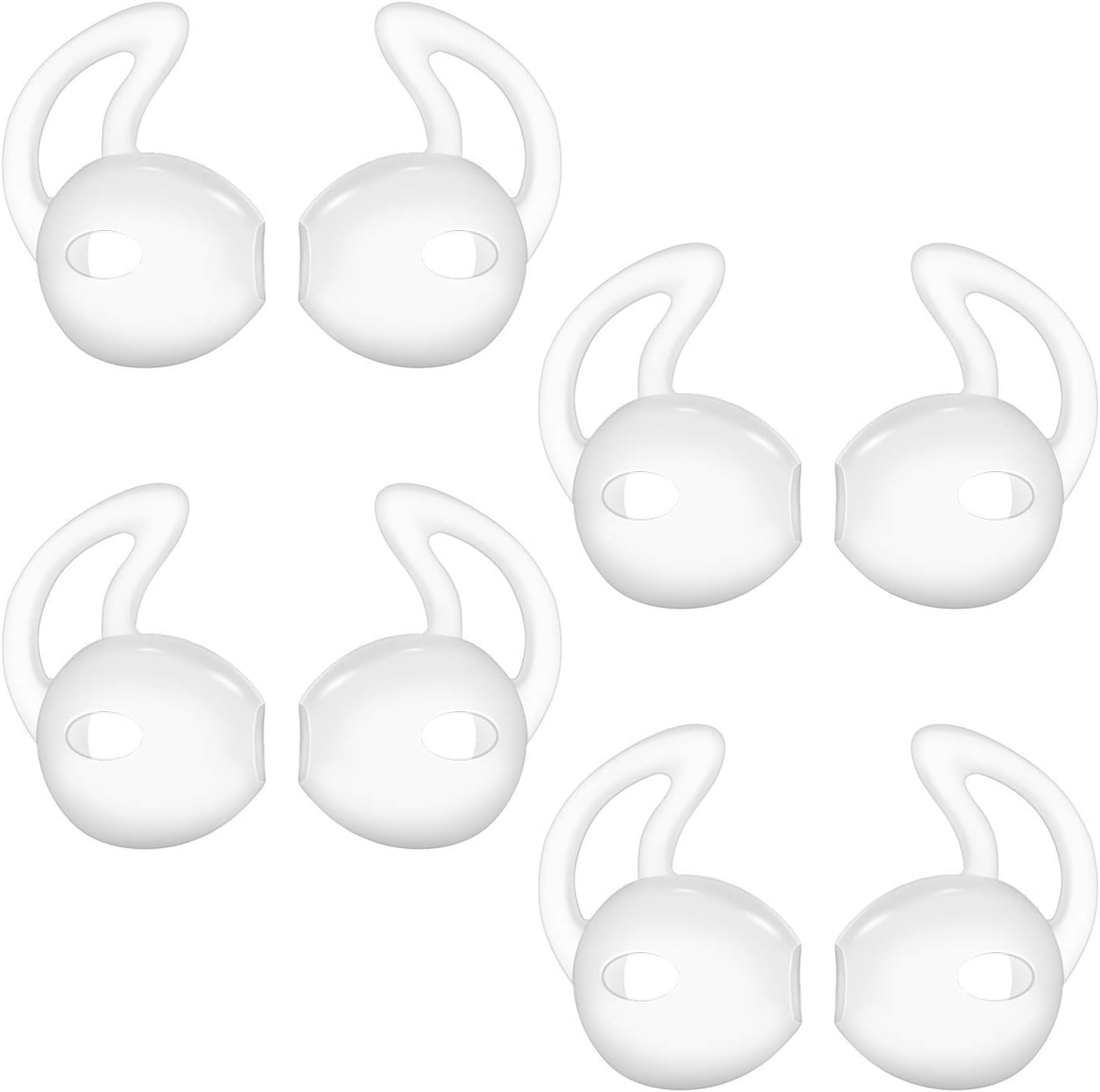 4 أزواج من أطراف الأذن المصنوعة من السيليكون لأجهزة AirPods 1/2، سماعات أذن جل مضادة للانزلاق/السقوط، أطراف إكسسوارات واقية، ناعمة ومريحة لهاتف iPhone 6S/6 Plus/5S/5C/5