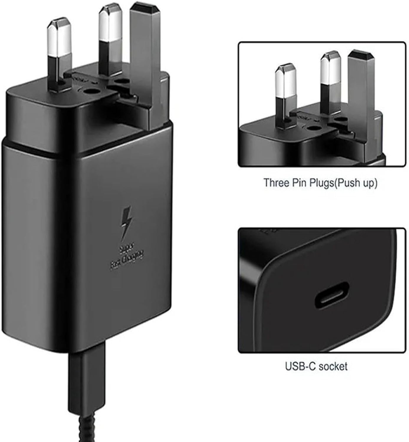 شاحن سريع usb c بقدرة 25 وات مع كابل من النوع c 2 - الصورة 3
