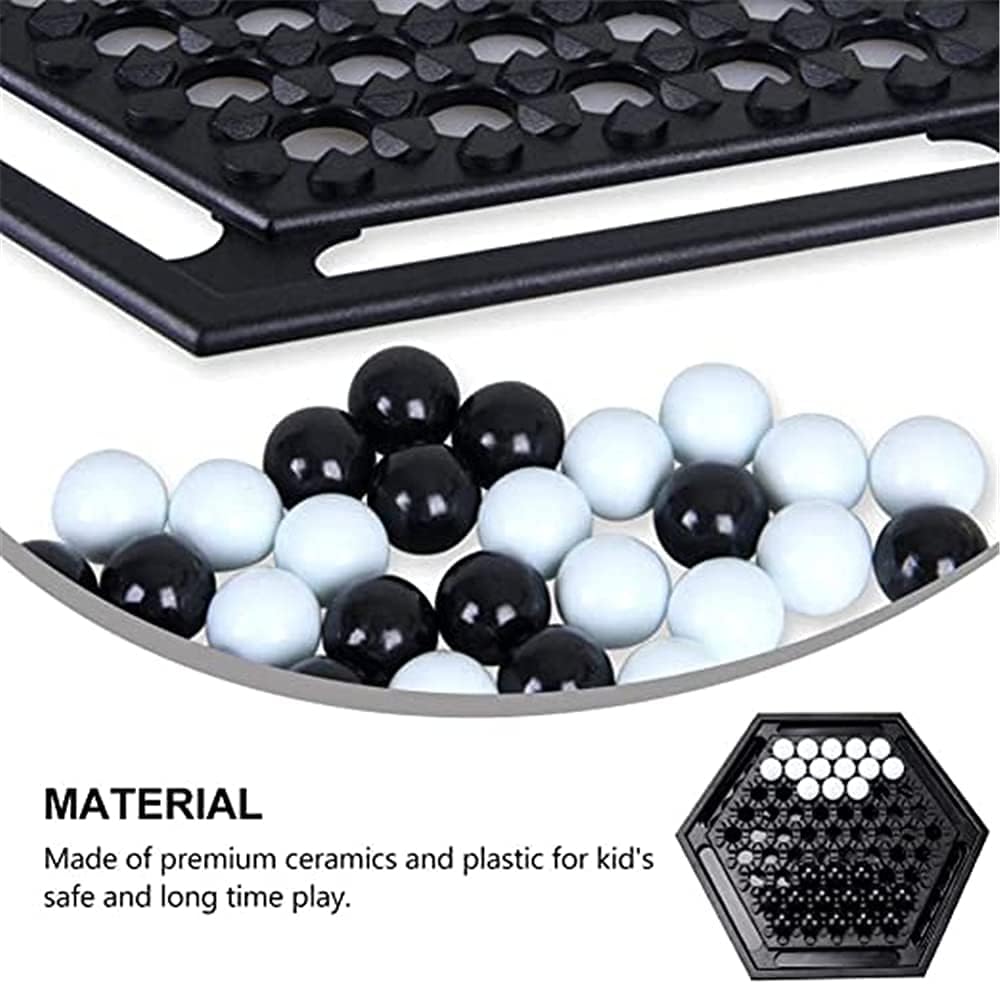 لعبة استراتيجية aputue abalone marble strategy، لوحة سداسية مع 28 - الصورة 4