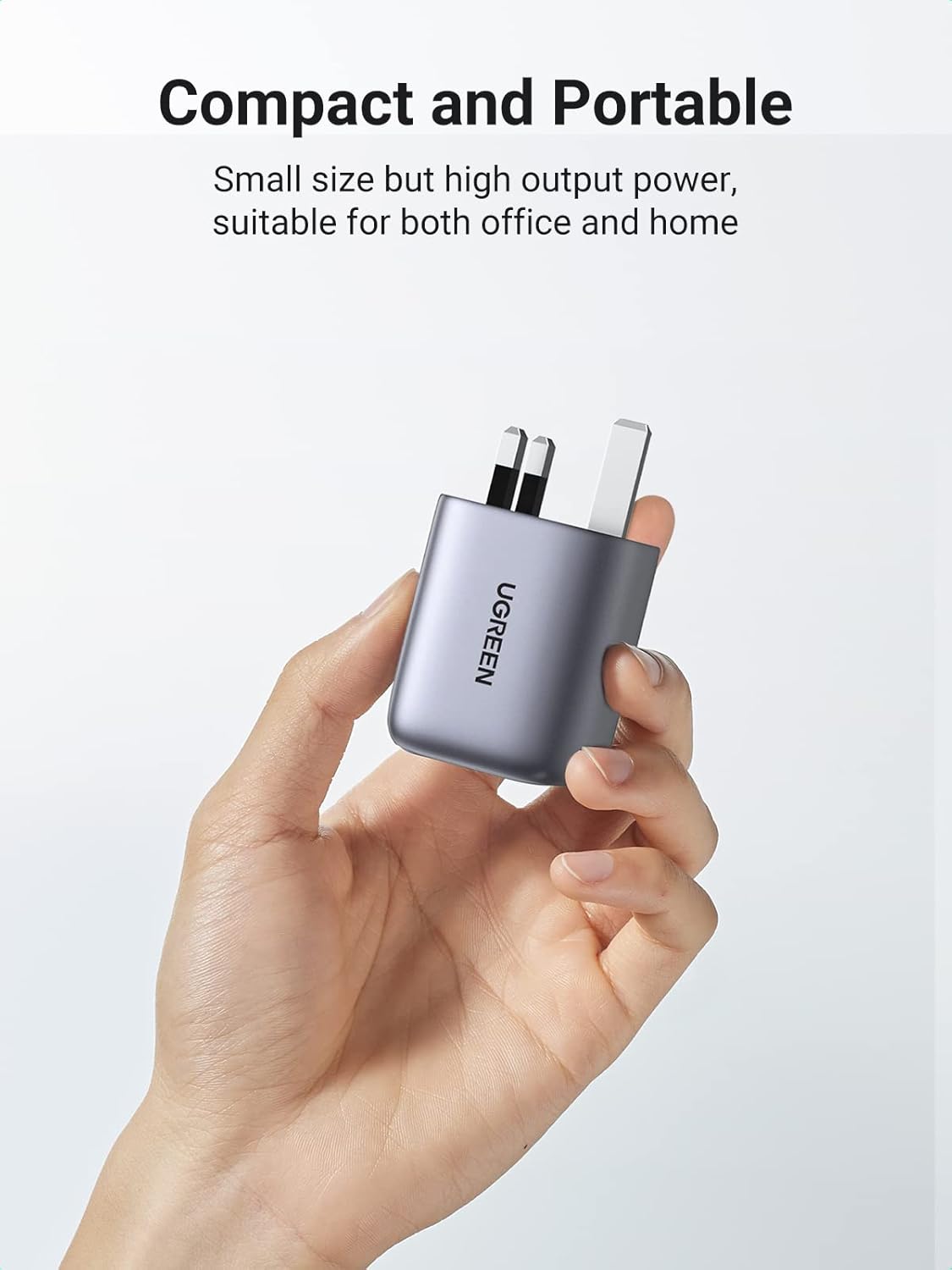 شاحن USB Nexode بقدرة 65 واط من UGREEN مع كابل 1.5 متر 100 واط من النوع C، وقابس شحن سريع بـ 3 منافذ GaN مع رأس شحن جداري قابل للطي لهاتف iPhone 17 Pro Max، متوافق مع أجهزة MacBook وiPad وLeveno وGalaxy S25 Ultra - الصورة 9