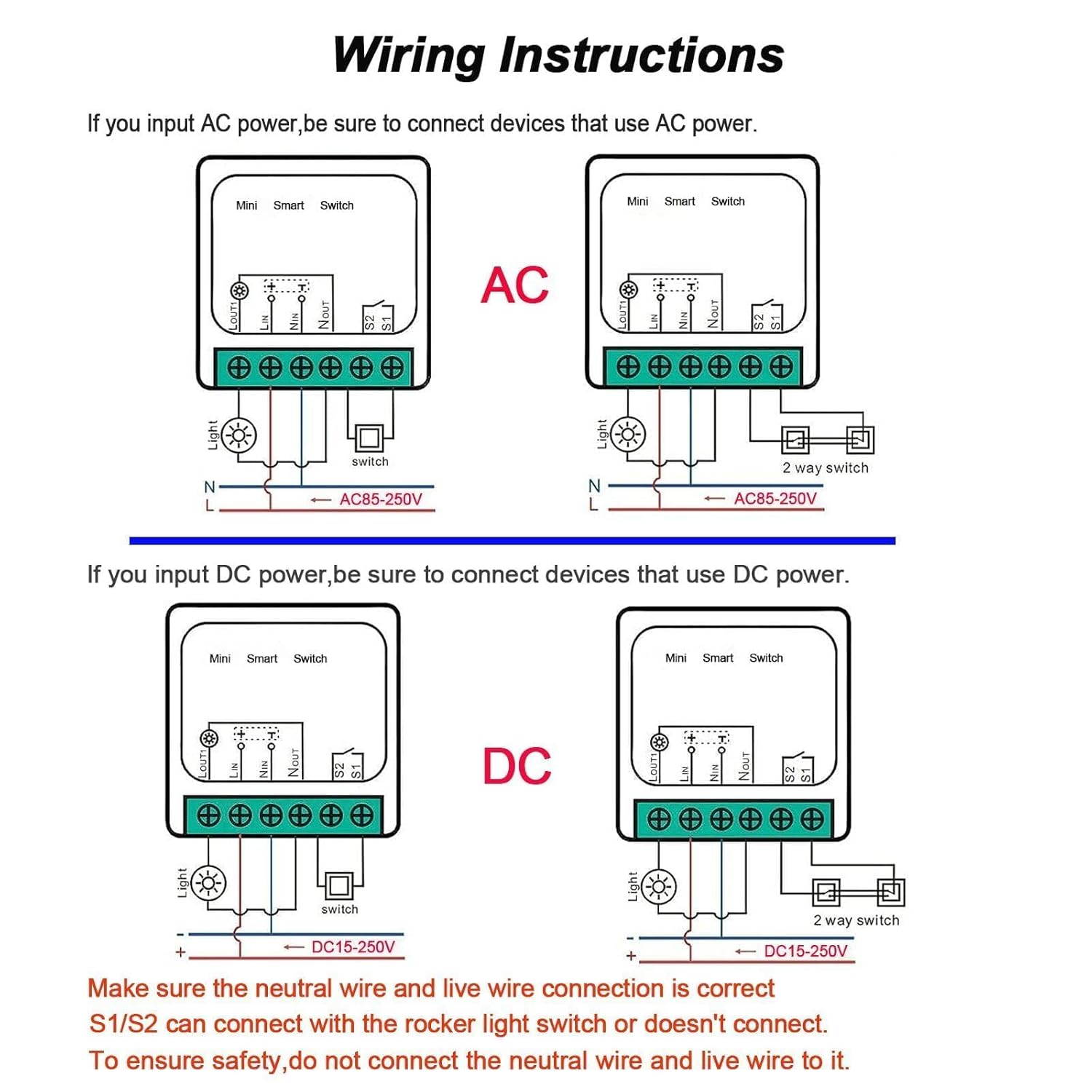 مفتاح X Spring الذكي، قطعتان من مفتاح إضاءة WiFi مع جهاز تحكم عن بعد، مفتاح ذكي متوافق مع مساعد الصوت لأتمتة المنزل، لا يتطلب محورًا، وظيفة المؤقت (قطعتان) - الصورة 5