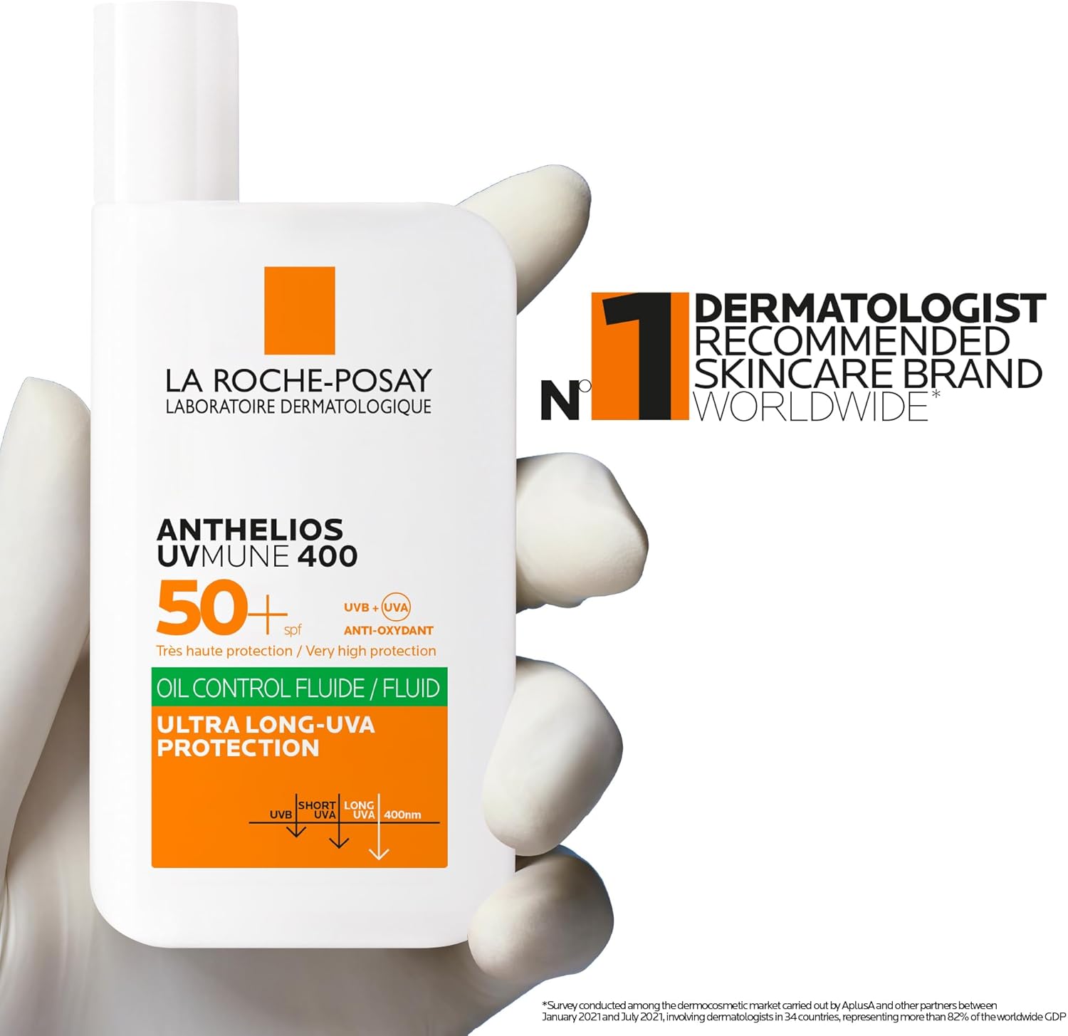 La Roche-Posay Anthelios UVMune 400 واقي شمسي سائل للتحكم في الزيت بعامل حماية من الشمس 50+ للرجال/النساء؛ كريم الوقاية من الشمس الذي تم اختباره من قبل أطباء الجلدية للبشرة الدهنية الحساسة، 50 مل - الصورة 10