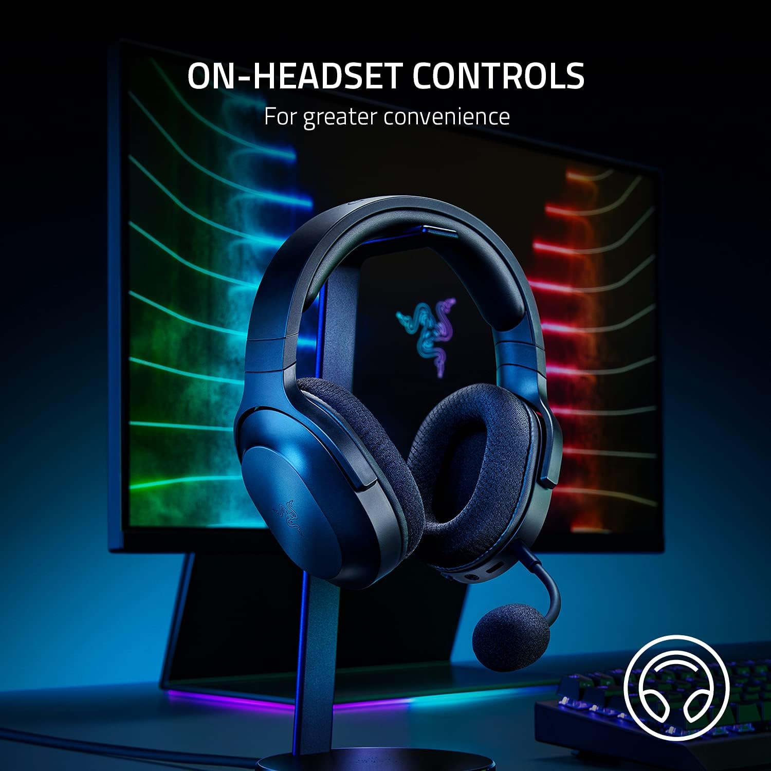 سماعة رأس Razer Barracuda X اللاسلكية للألعاب والهواتف المحمولة (كمبيوتر شخصي، PlayStation، Switch، Android، iOS): 2.4 جيجا هرتز لاسلكي + بلوتوث - خفيفة الوزن - برامج تشغيل 40 ملم - ميكروفون قابل للفصل - بطارية 50 ساعة - أسود - الصورة 6