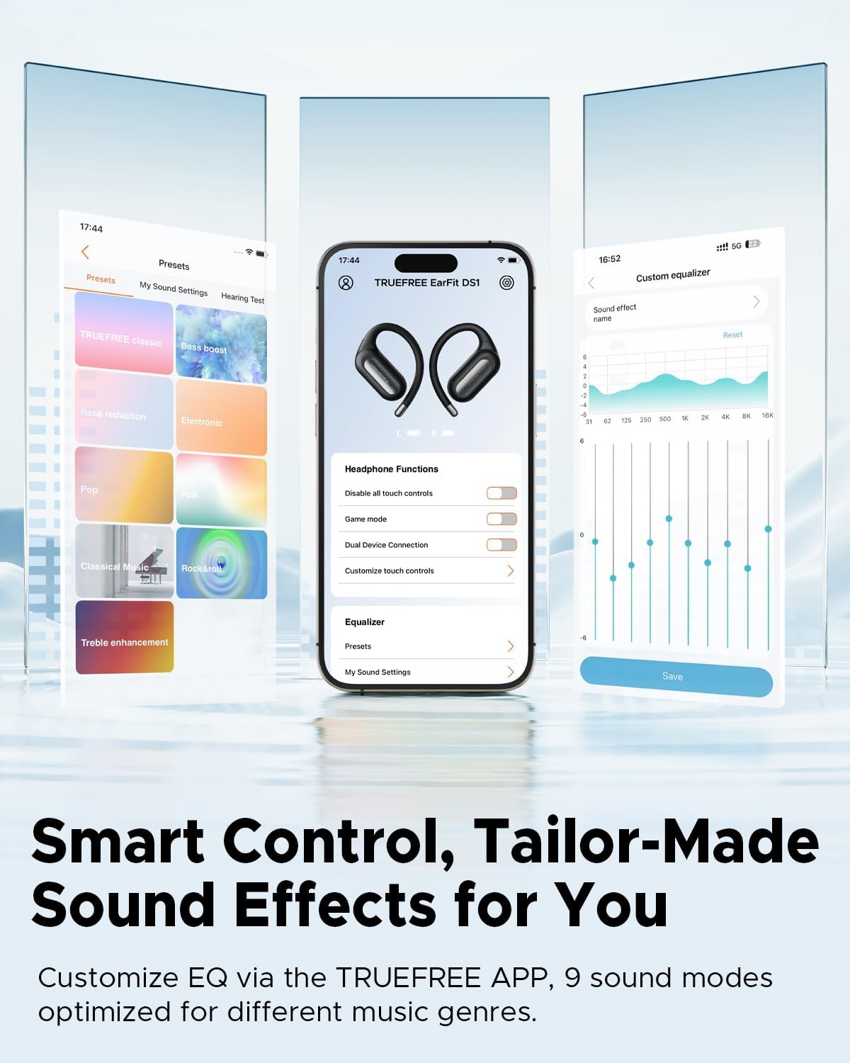 سماعات أذن لاسلكية مفتوحة الأذن من TRUEFREE EarFit DS1، مشبك أذن بلوتوث 6.0 مع شاشة LED، وقت تشغيل 40 ساعة، مقاومة للماء IPX5، ملاءمة آمنة، ميكروفون لإلغاء الضوضاء للرياضة والعمل والتنقل - الصورة 9