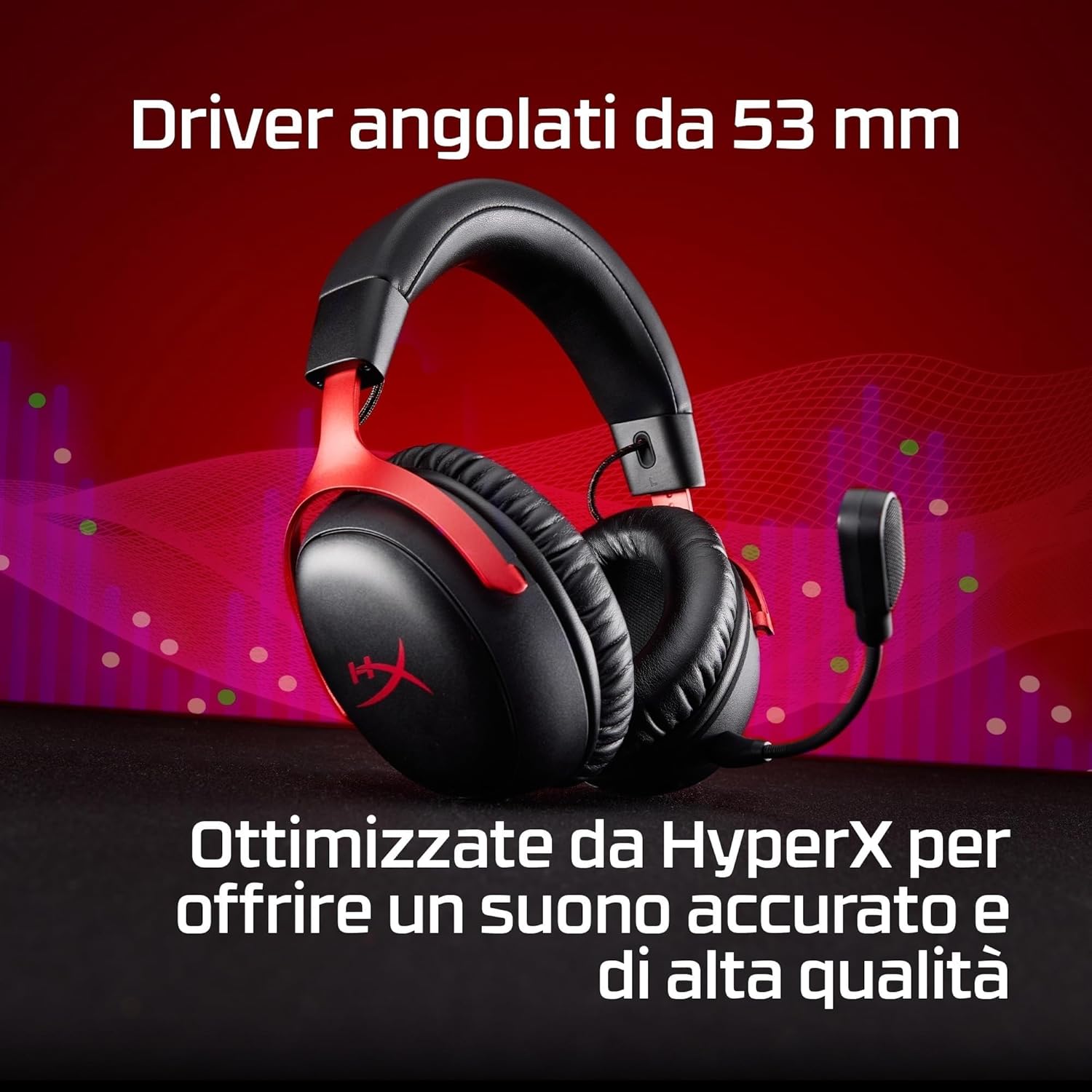 سماعة الألعاب اللاسلكية HyperX AX6G1AA Cloud III S، بلوتوث 2.4 جيجا هرتز، محرك بزاوية 2.1 بوصة (53 ملم)، سماعة رأس DTS: صوت X-Space، ما يصل إلى 120 ساعة من اللعب المستمر، الكمبيوتر الشخصي، Mac، PS5، الهاتف المحمول، نينتندو - الصورة 5