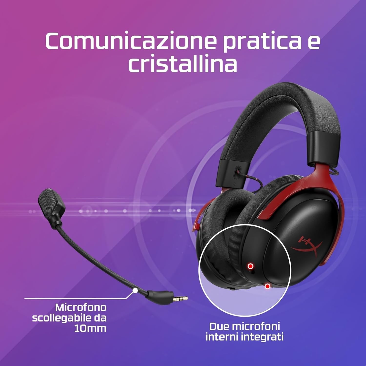سماعة الألعاب اللاسلكية HyperX AX6G1AA Cloud III S، بلوتوث 2.4 جيجا هرتز، محرك بزاوية 2.1 بوصة (53 ملم)، سماعة رأس DTS: صوت X-Space، ما يصل إلى 120 ساعة من اللعب المستمر، الكمبيوتر الشخصي، Mac، PS5، الهاتف المحمول، نينتندو - الصورة 7