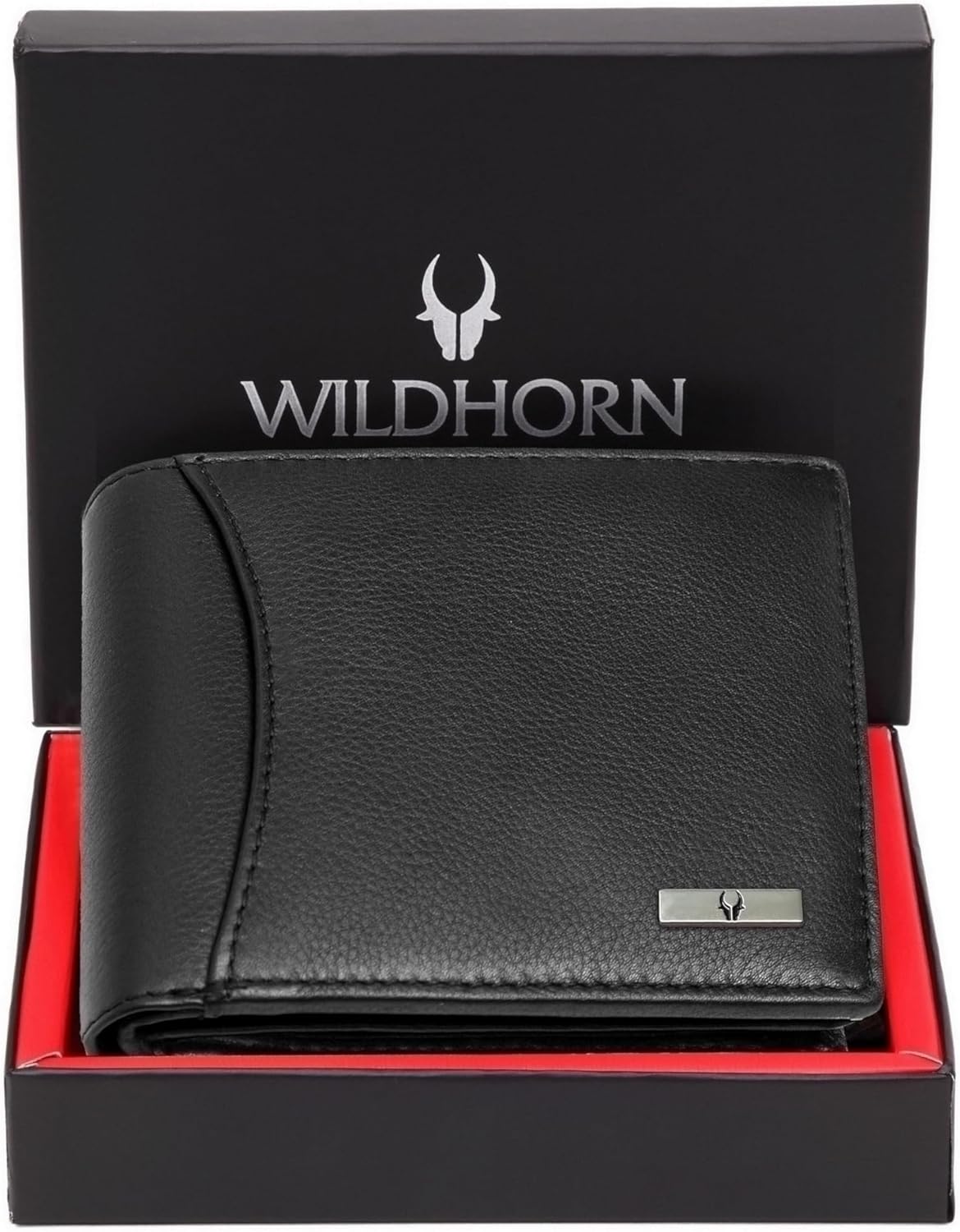 محفظة جلدية للرجال من WildHorn للبالغين من الجنسين، محفظة ثنائية الطي