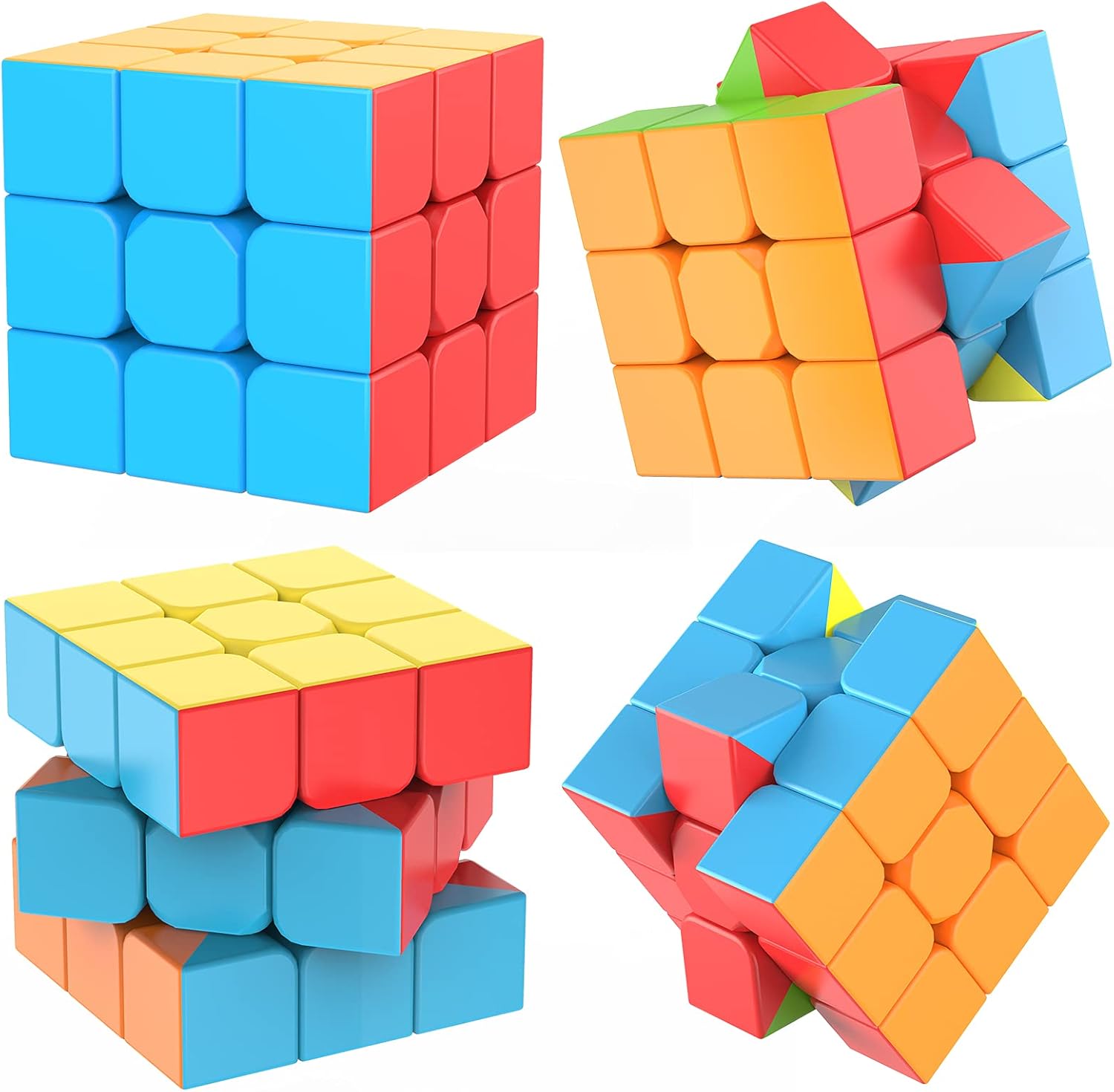 مكعب السرعة 3x3x3 بدون ملصقات مع برنامج تعليمي للمكعب - يتحول بسرعة وسلاسة المكعبات السحرية 3x3 لعبة ألغاز لعبة الدماغ للأطفال والكبار - الصورة 2
