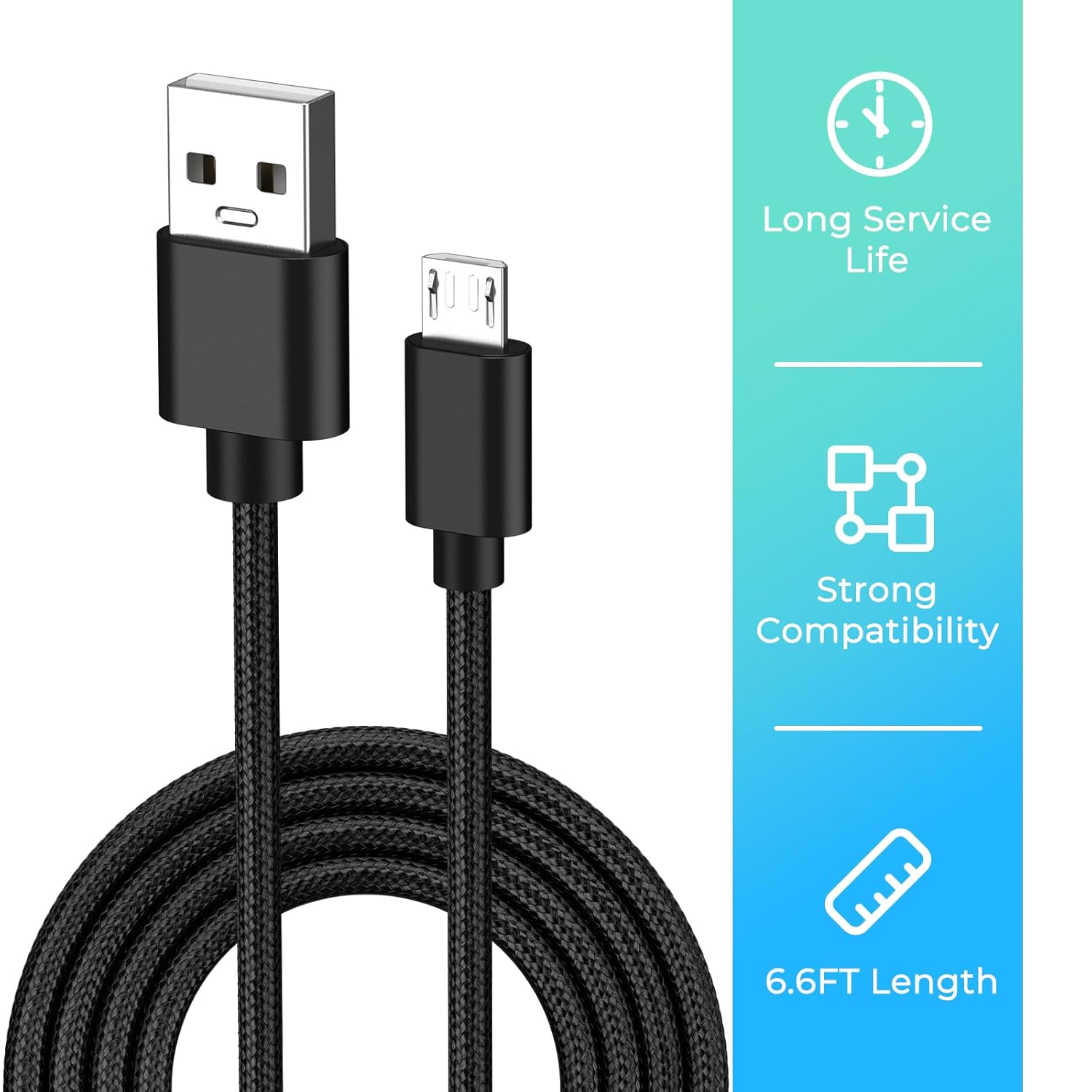 كابل وحدة تحكم ps4، كابل micro usb شاحن android، كابل شح - الصورة 6