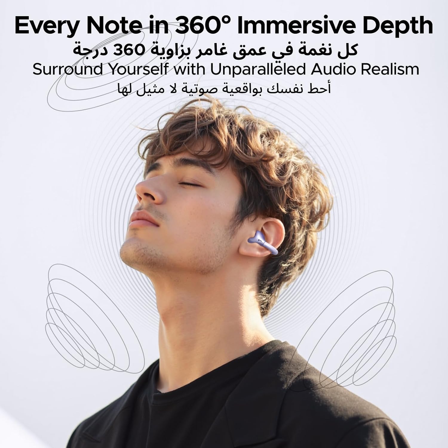 سماعات أذن UGREEN ClipBuds، سماعات رأس لاسلكية مفتوحة الأذن مع 4 ميكروفونات واضحة للمكالمات، وقت تشغيل 30 ساعة، مشبك على بلوتوث 6.0، تحكم في التطبيق واللمس، مقاومة للماء IPX5 مناسبة لهاتف S26 Ultra (أرجواني) - الصورة 8