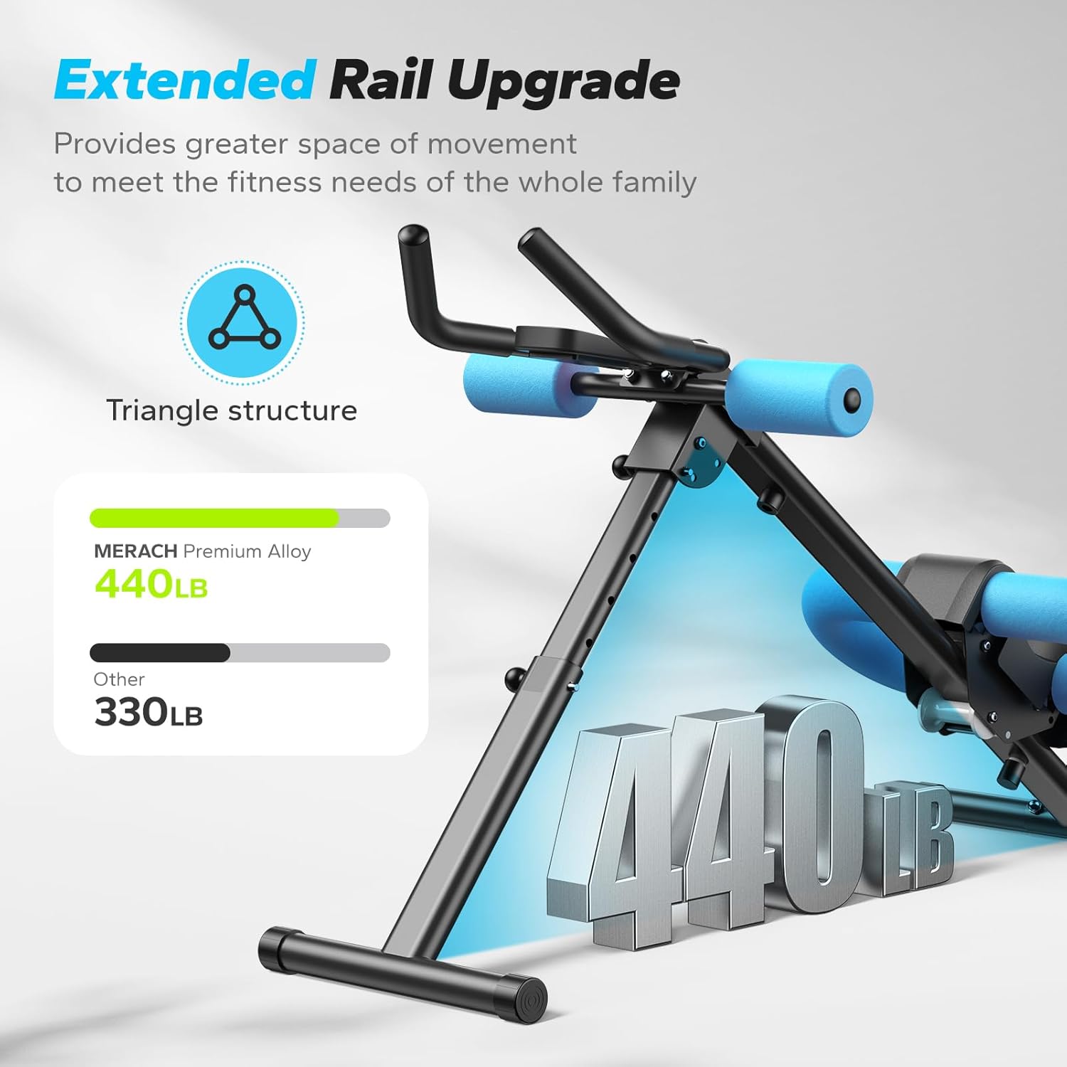 MERACH Ab Machine تمرين ومعدات اللياقة البدنية الغزال الطائر, جهاز رياضي Elliptical Ab Workout Home Gym اوبتيكال رياضي حماية الركبة جهاز الغزال الطائر الاصلي - الصورة 4