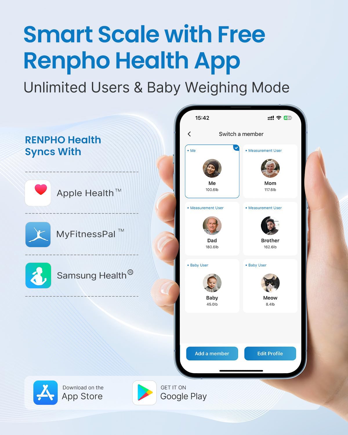 مقياس رينفو الذكي، مقياس الحمام الرقمي للوزن، مقياس مع مؤشر كتلة الجسم، دهون الجسم، كتلة العضلات، تحليل تكوين الجسم، مقياس بلوتوث دقيق للغاية مع التطبيق، 400 رطل، White-Elis 1 - الصورة 4