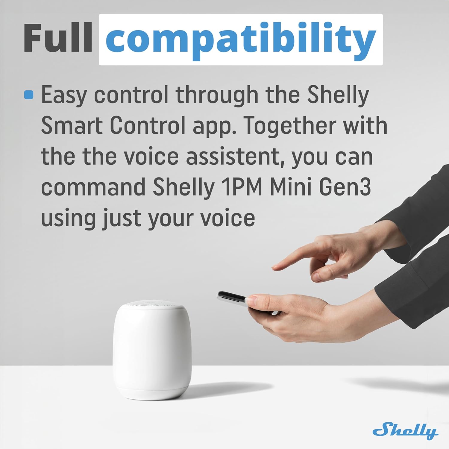مفتاح ترحيل ذكي Shelly 1PM Mini Gen3 WiFi وBluetooth، قناة واحدة 8A مع القياس الحالي، مفتاح إضاءة مثبت على السطح، متوافق مع Alexa وGoogle Home، تطبيق iOS-Android، لا يتطلب محورًا - الصورة 5