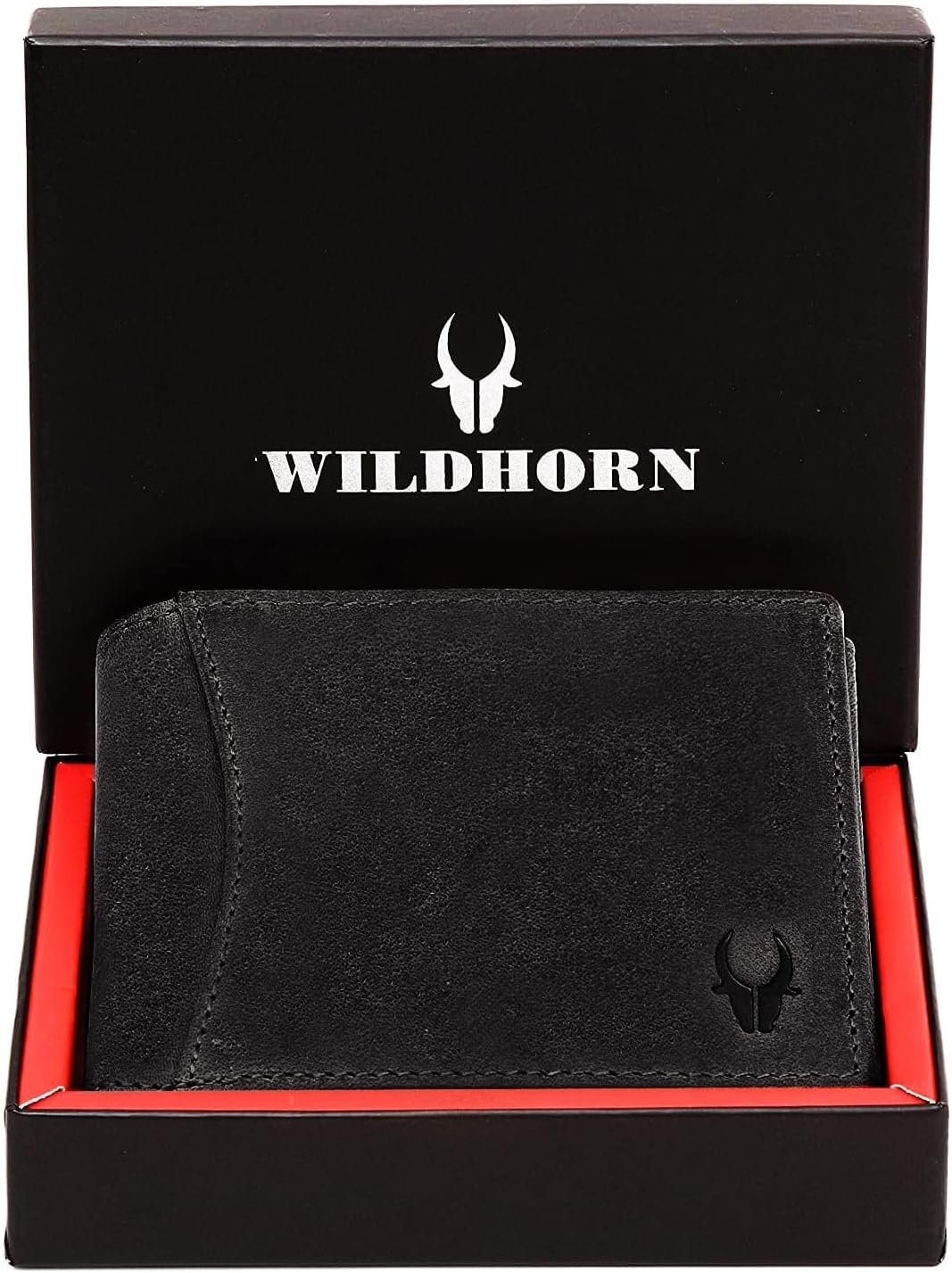 محفظة WILDHORN جلد طبيعي مصنوعة يدويًا للرجال، محفظة جلدية ثنائية الطي، موديل-WH1173 - الصورة 2