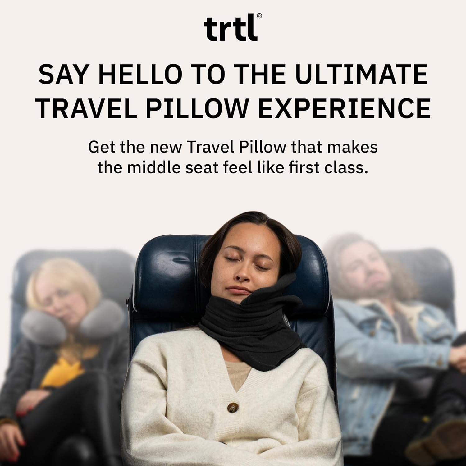 trtl وسادة السفر والطائرة وسادة السفر والطيران trtl - تجربة نوم واحدة في - دعم رعقبة والكتف - وسادة خفيفة للغاية، خفيفة الوزن، سهلة الحمل، وقابلة للغسل في الغسالة - مرجاني - الصورة 2