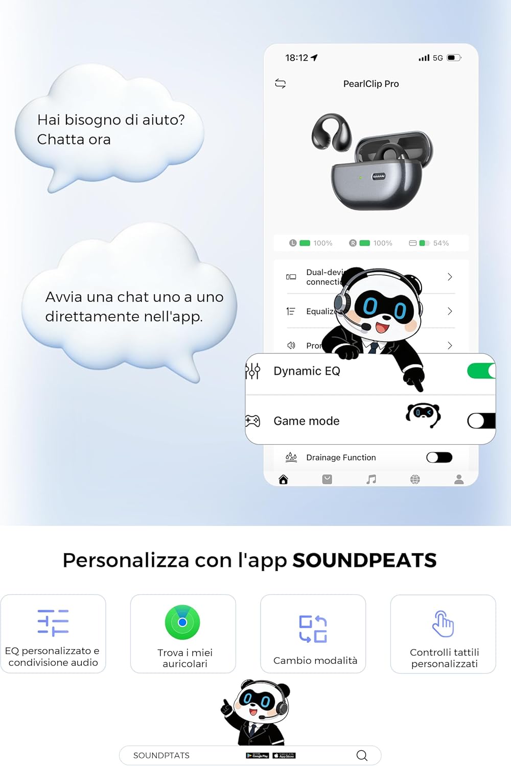 سماعات أذن SoundPEATS PearlClip Pro مفتوحة الأذن، LDAC ومشبك صوت عالي الدقة على سماعات الرأس، سماعات بلوتوث 6.0، مقاومة للماء IPX5، سماعات أذن لاسلكية وقت تشغيل 24 ساعة، التحكم في التطبيق للجري/ركوب الدراجات/اللياقة البدنية - الصورة 11