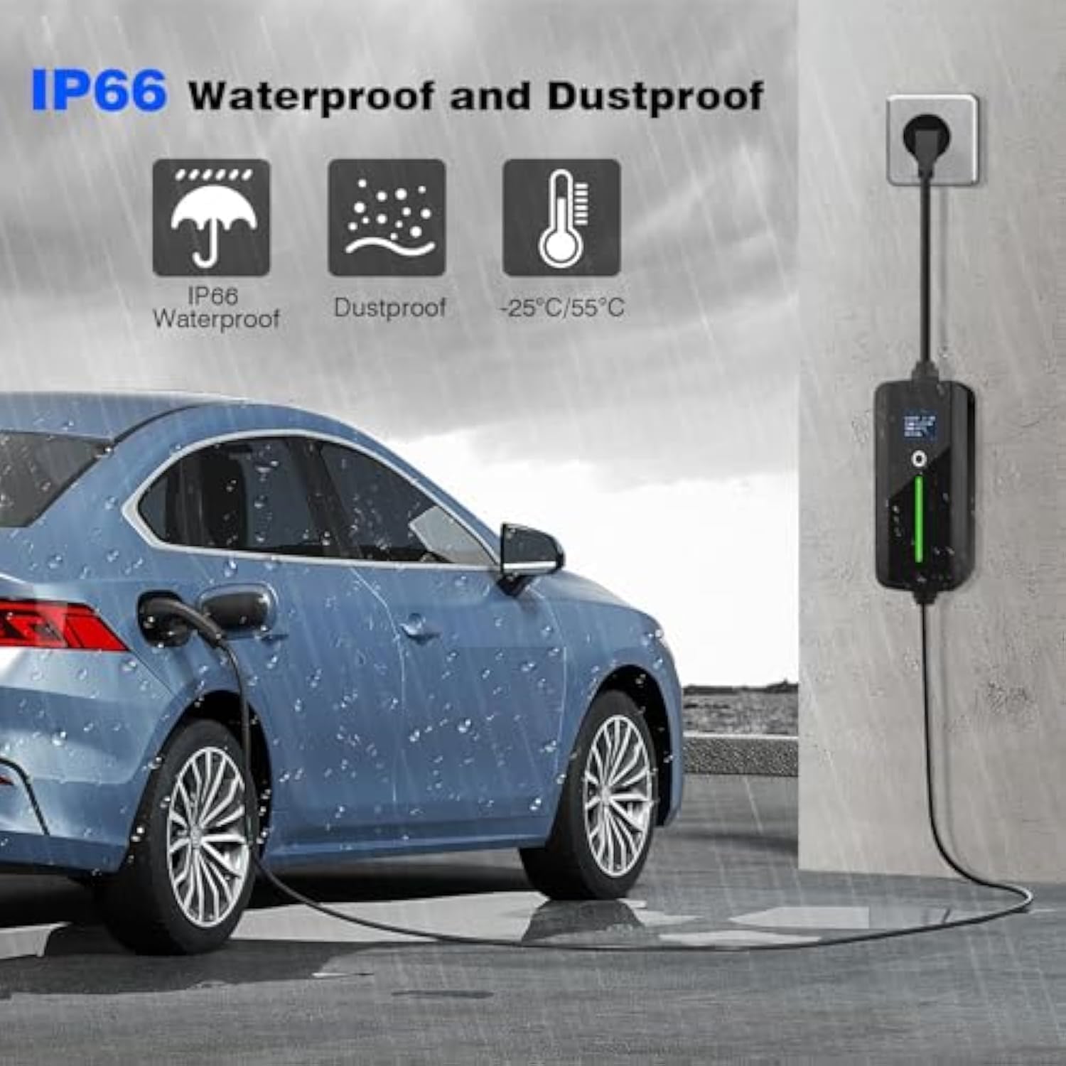 gbt إلى uk 3 pin ev charger، 6 13a شاحن بطارية السيارة gb t قابل ل - الصورة 4